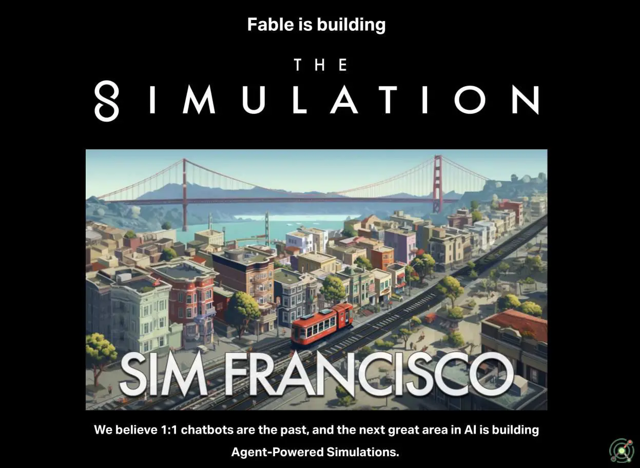 A simulated reality of AI-powered characters aiming to create artificial general intelligence.