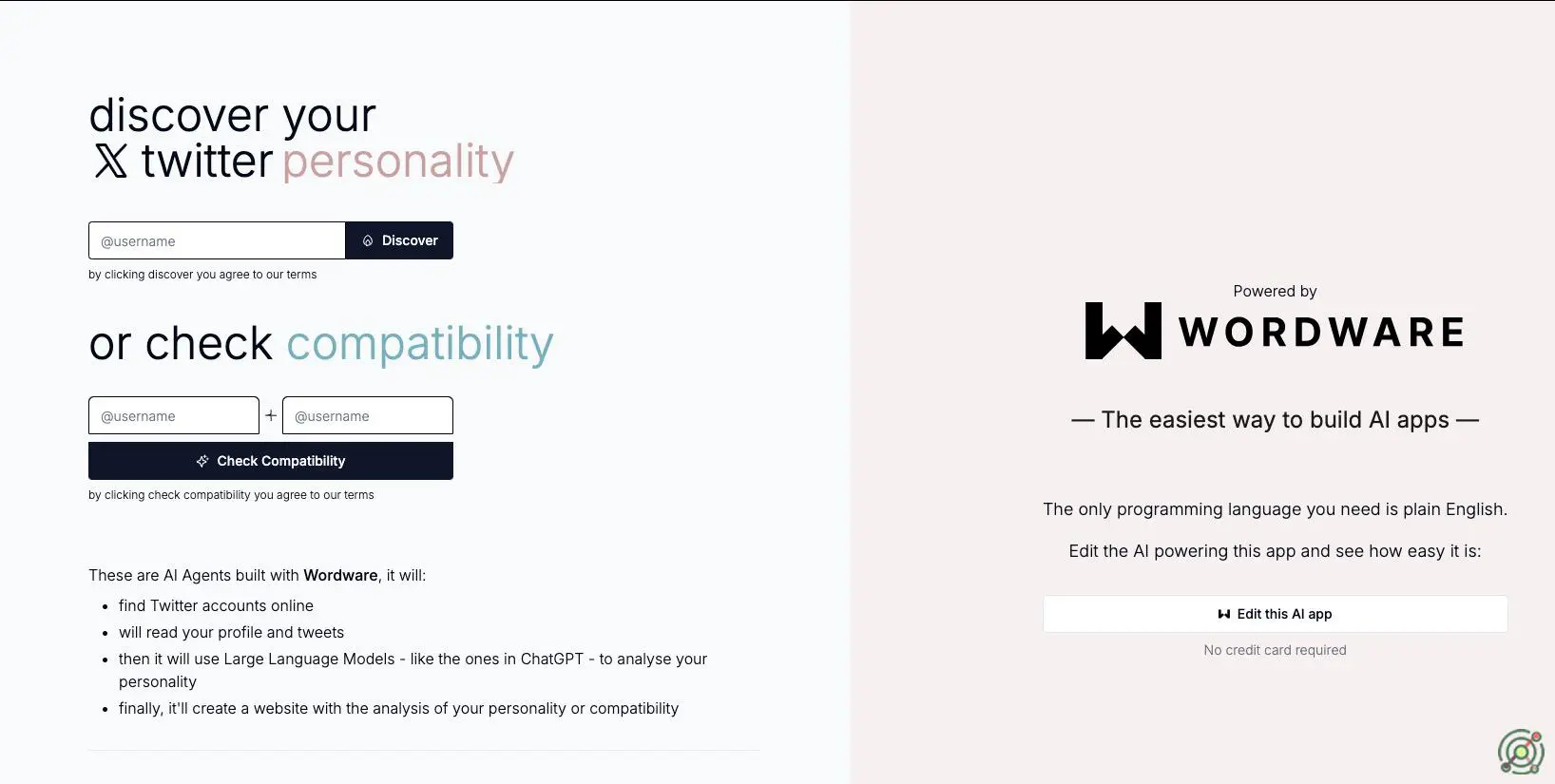 An AI tool for analyzing Twitter accounts to generate personality profiles and communication patterns.