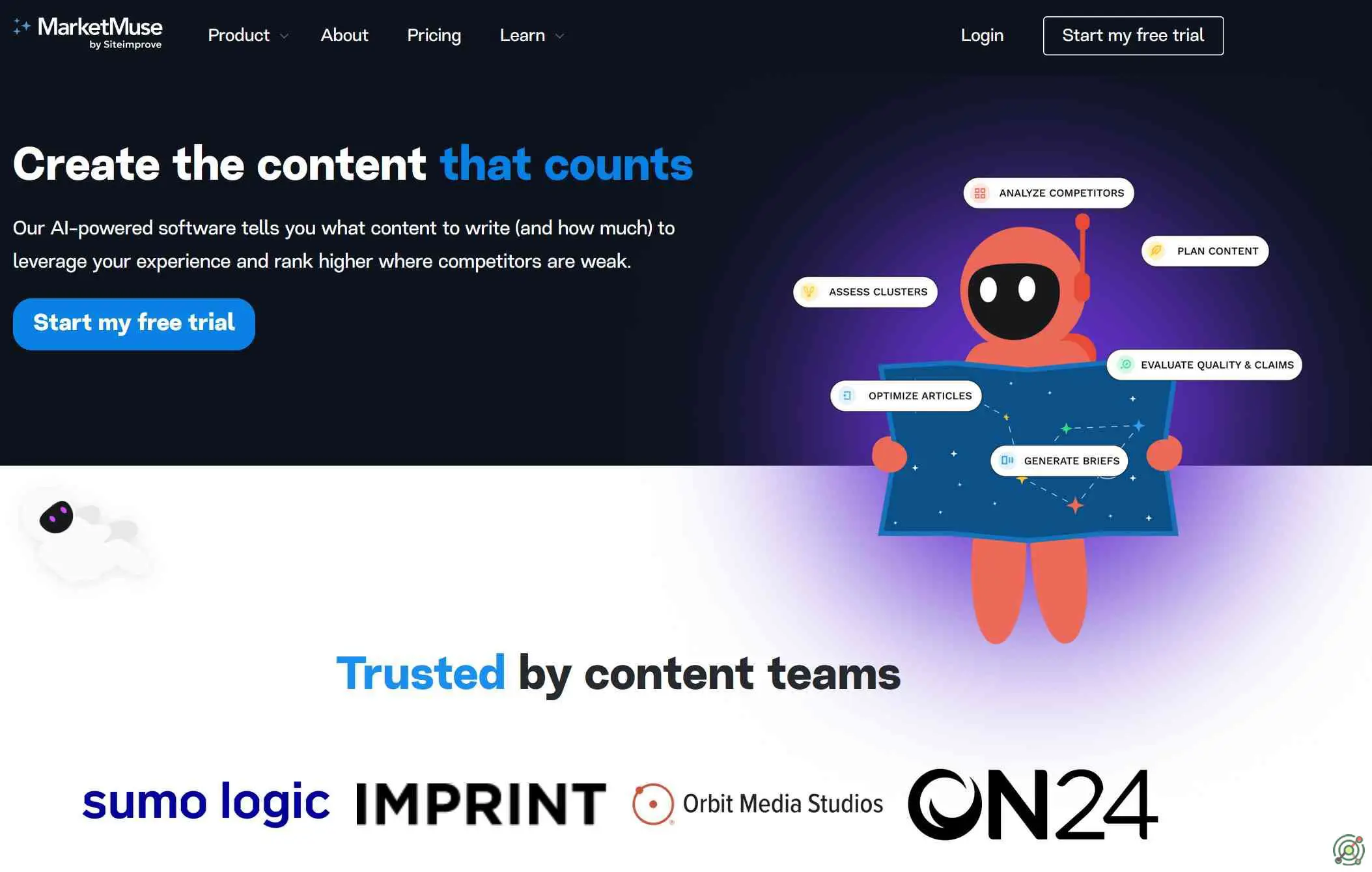 An AI-powered content planning and optimization platform that assists in creating high-quality, SEO-friendly content.