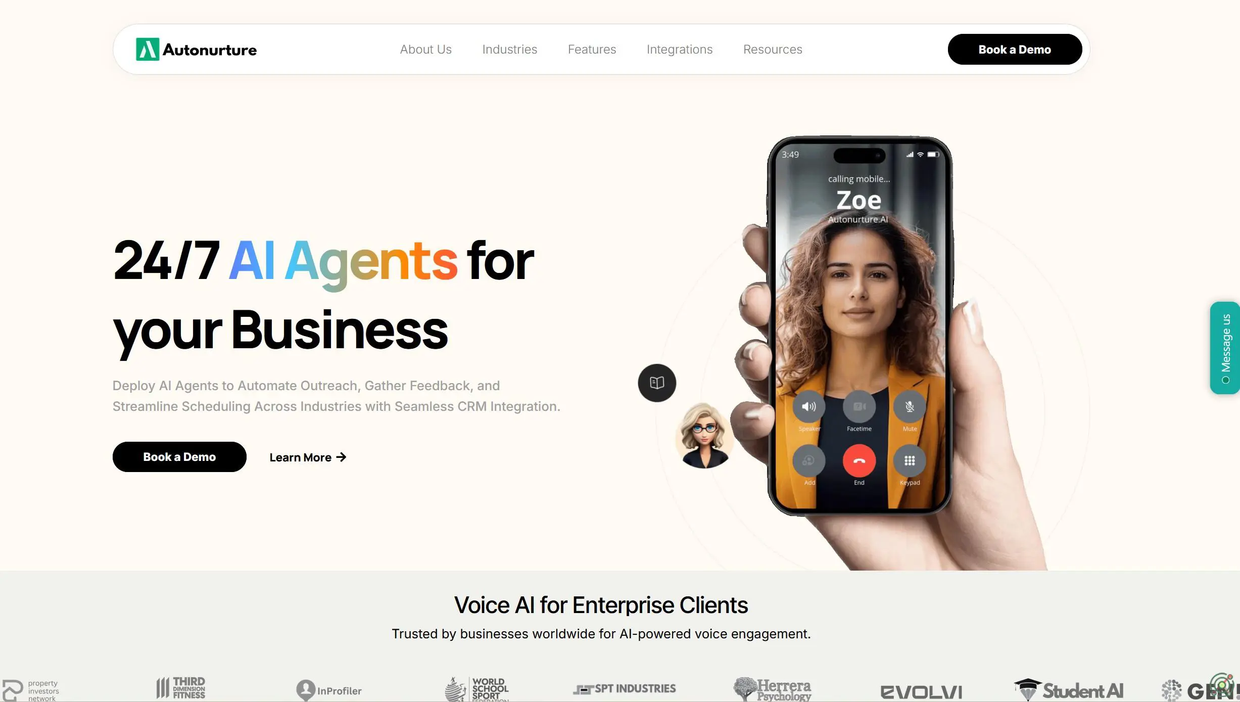 AI-powered voice agents automating calls, appointments, and customer support for businesses.