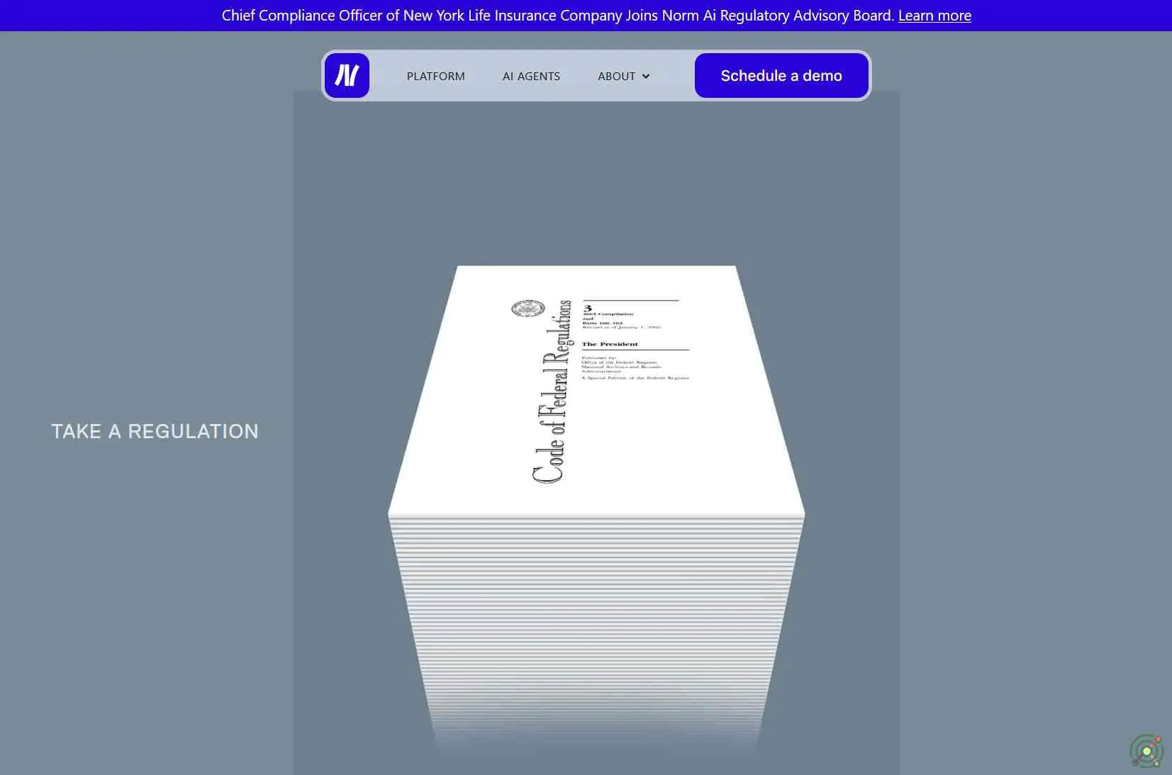 An AI-powered platform that automates regulatory compliance by converting complex regulations into executable computer programs.