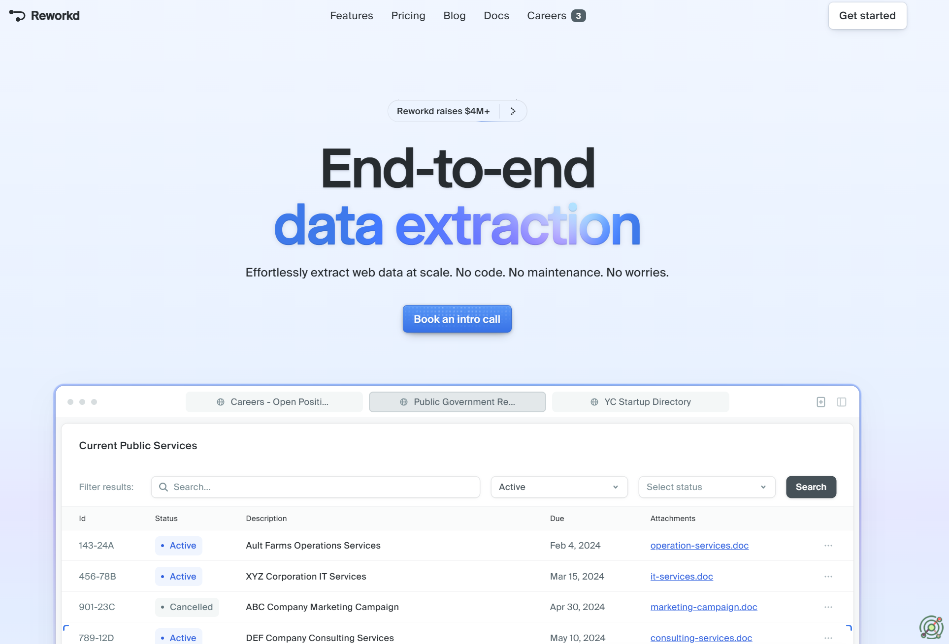 AI-powered platform automating web data extraction with self-healing capabilities.