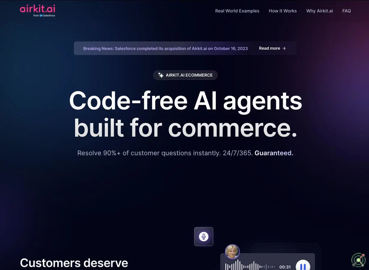 A low-code platform enabling businesses to build AI-powered customer engagement applications across multiple channels.