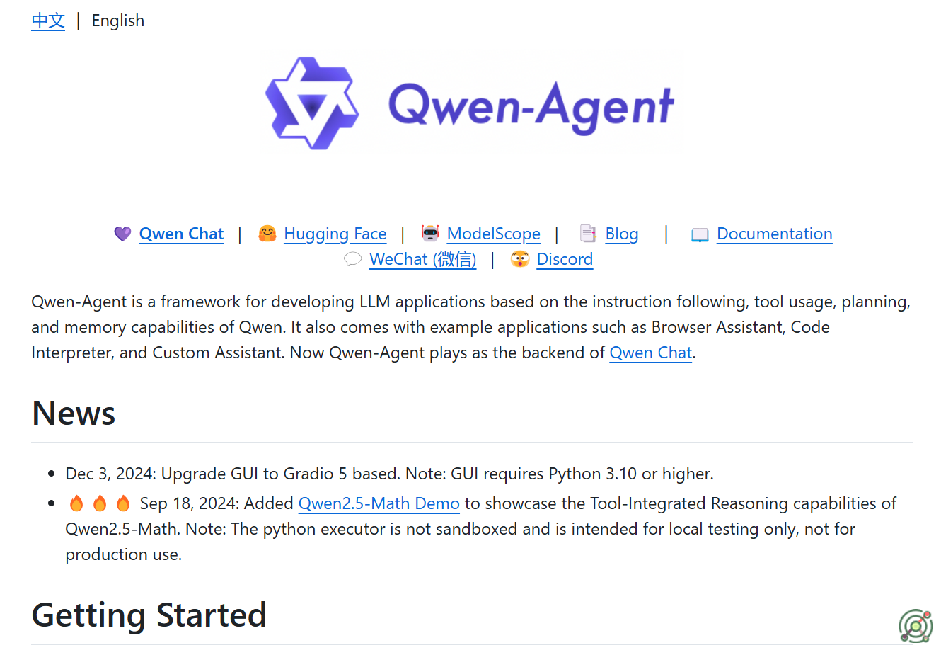 An open-source framework for developing LLM applications with instruction following, tool usage, planning, and memory capabilities.