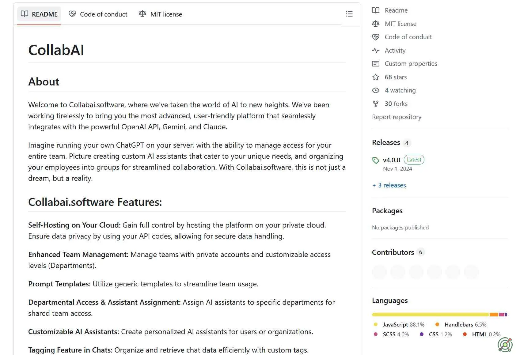 An open-source, self-hosted AI platform designed to enhance team productivity through customizable AI assistants tailored to business needs.