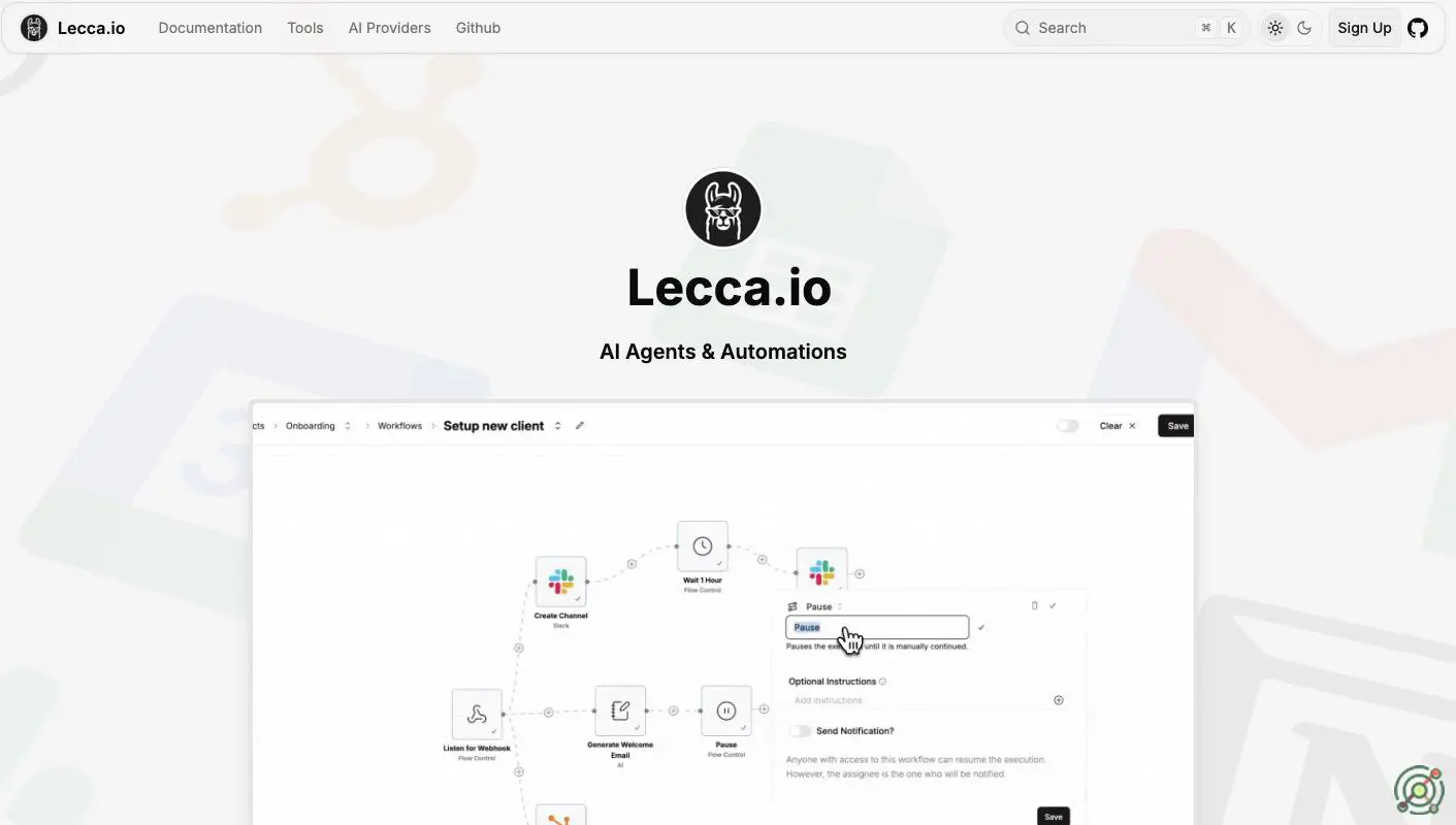 A no-code platform for building AI agents and workflow automations to enhance productivity across various business functions.
