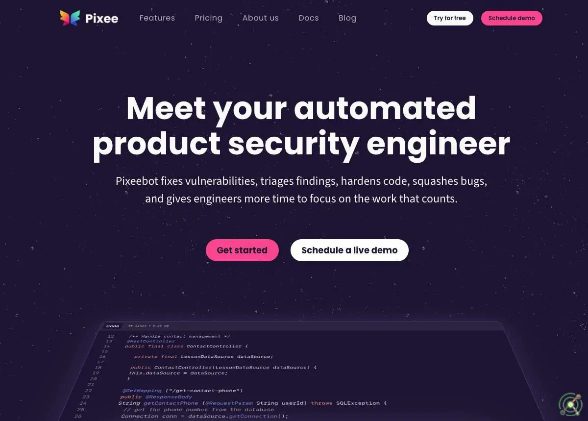An automated product security engineer that fixes vulnerabilities, hardens code, and squashes bugs to enhance software security.