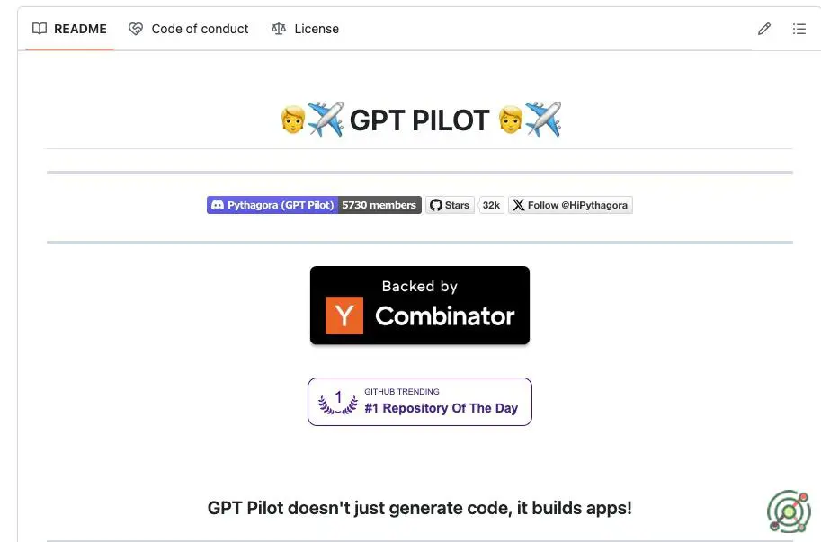 An AI-driven development tool that assists in creating production-ready applications by generating code and engaging in clarifying dialogues.