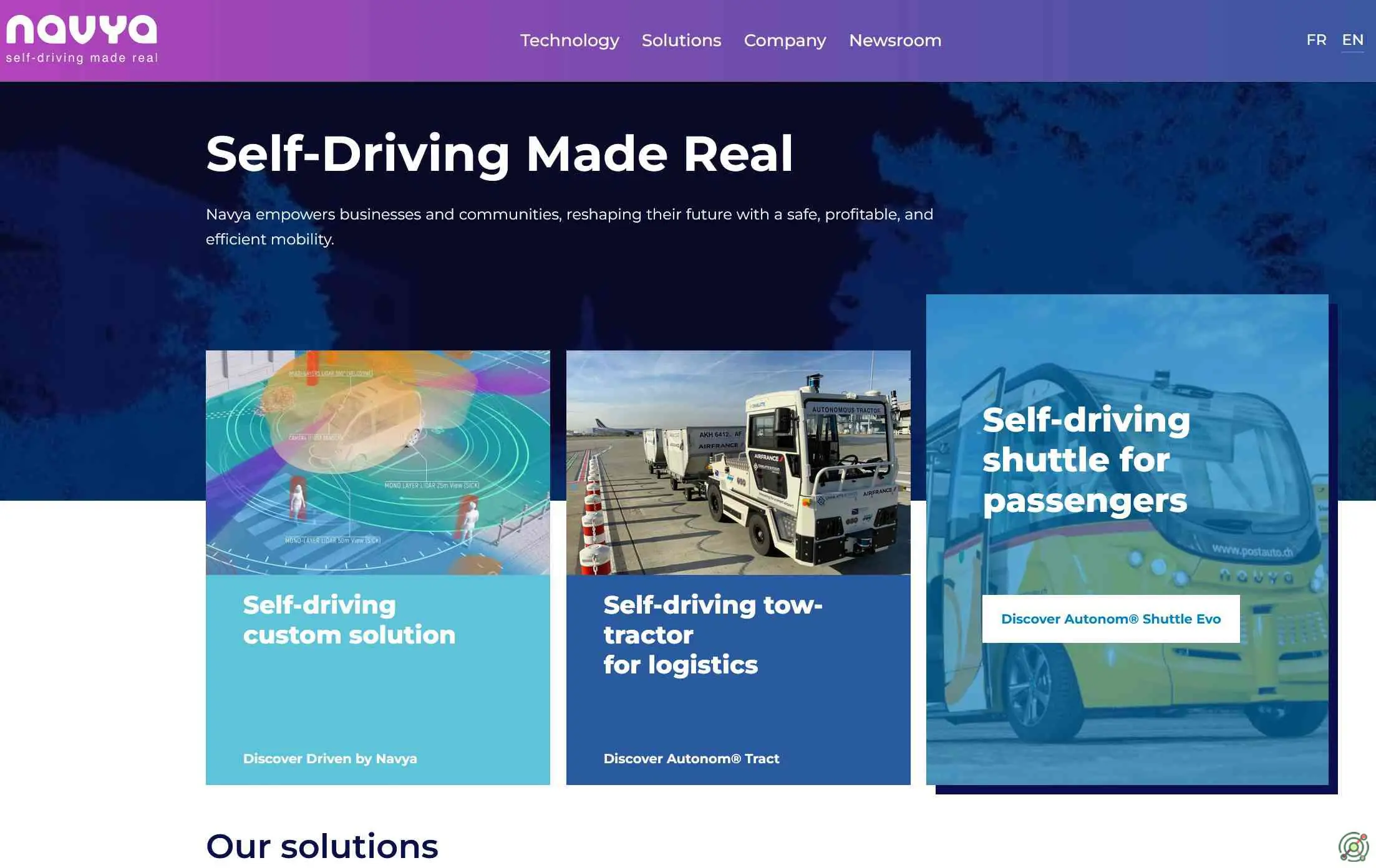 A French company specializing in the design and manufacture of autonomous, electric vehicles for passenger and goods transportation.