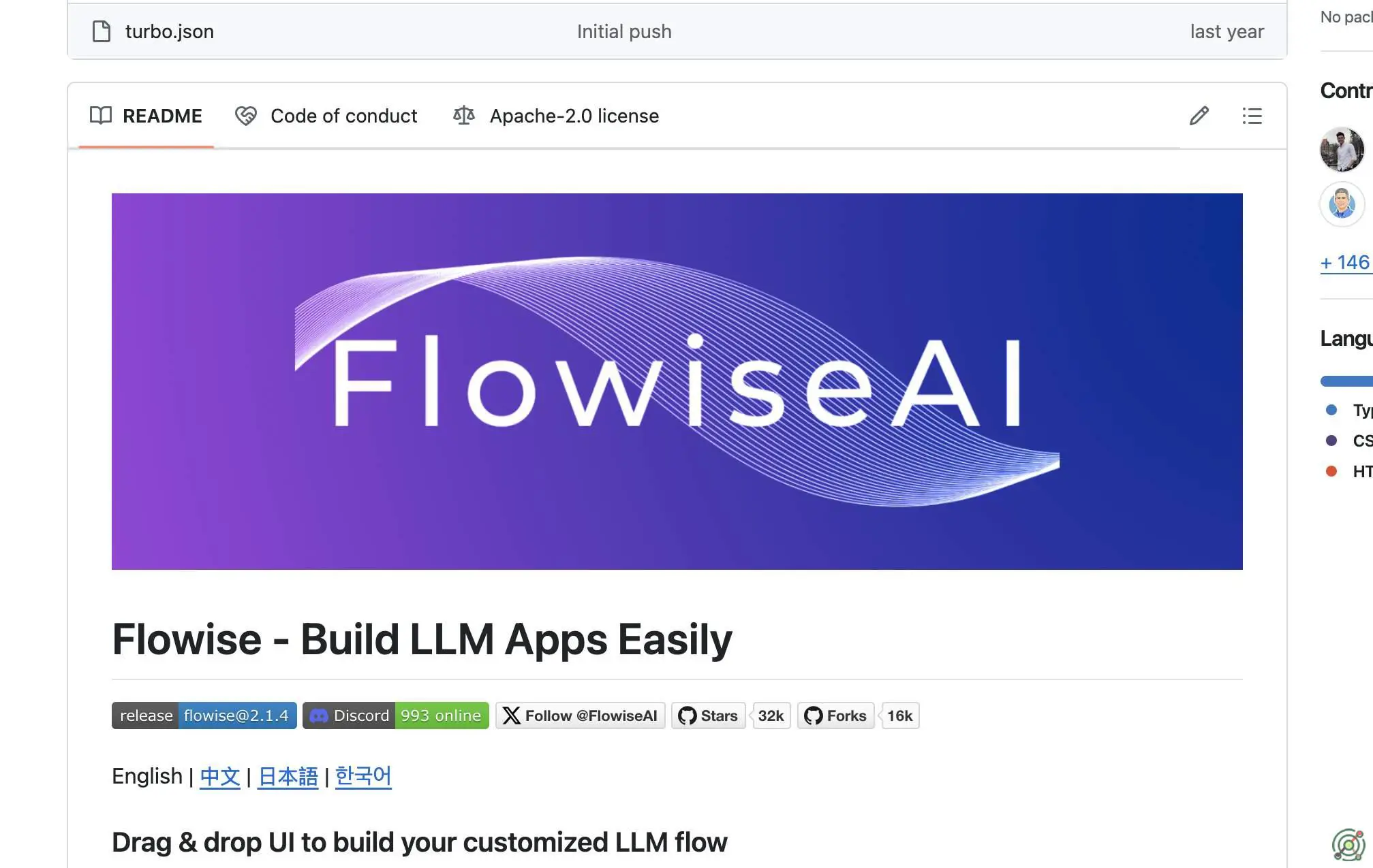 An open-source, drag-and-drop UI tool for building customized Large Language Model (LLM) workflows.