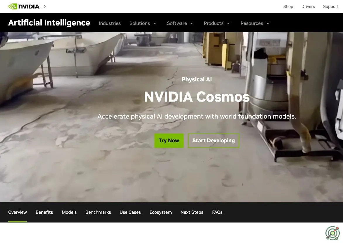 A platform comprising state-of-the-art generative world foundation models to accelerate the development of physical AI systems like autonomous vehicles and robots.