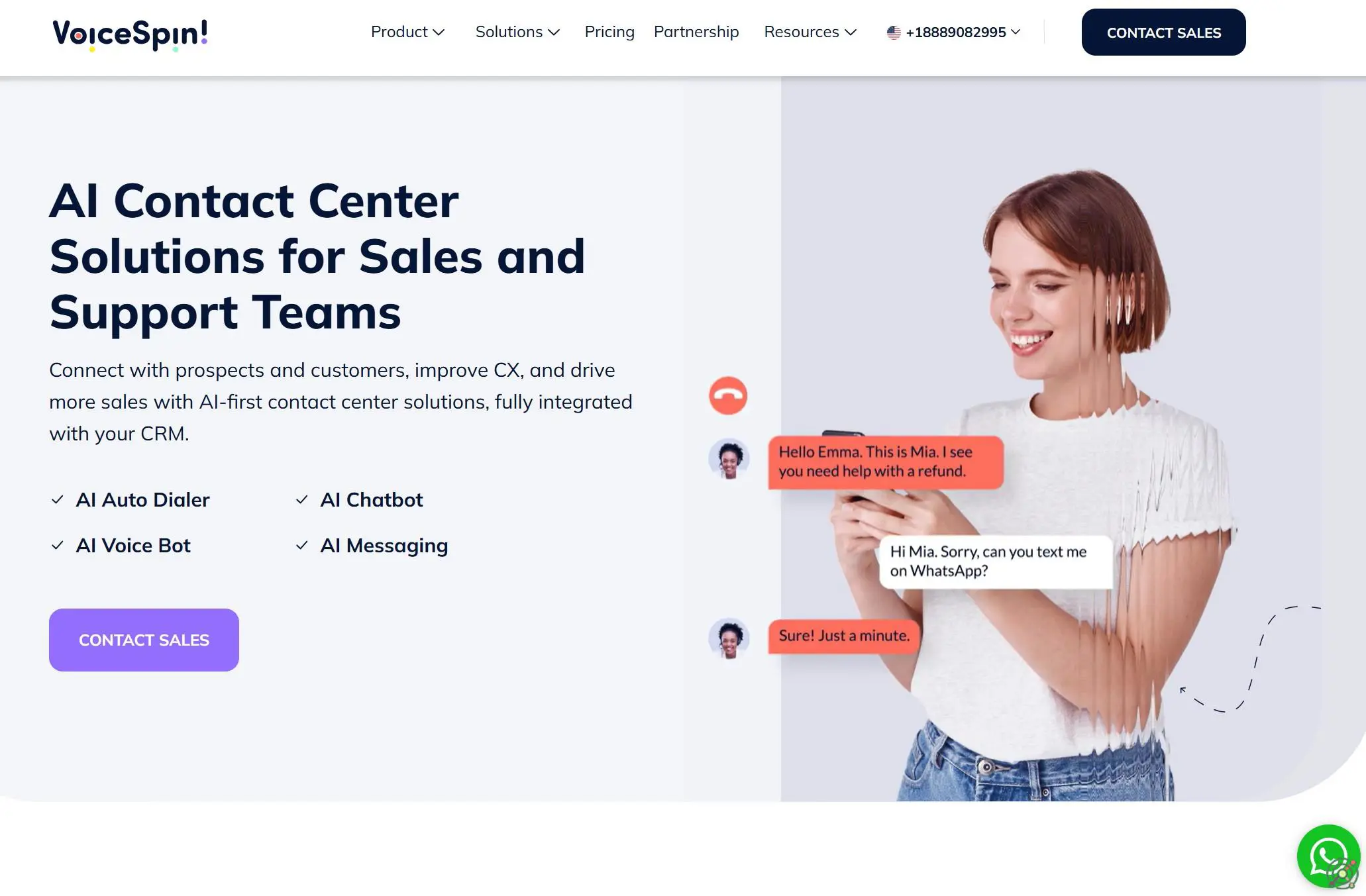 AI-powered contact center solutions enhancing sales and support team productivity through advanced communication tools.