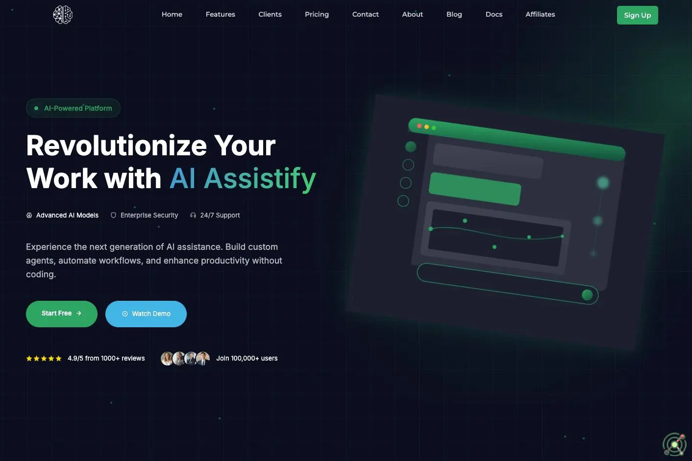 Create custom AI agents using top models like GPT-4, Claude, and Gemini—no coding required.