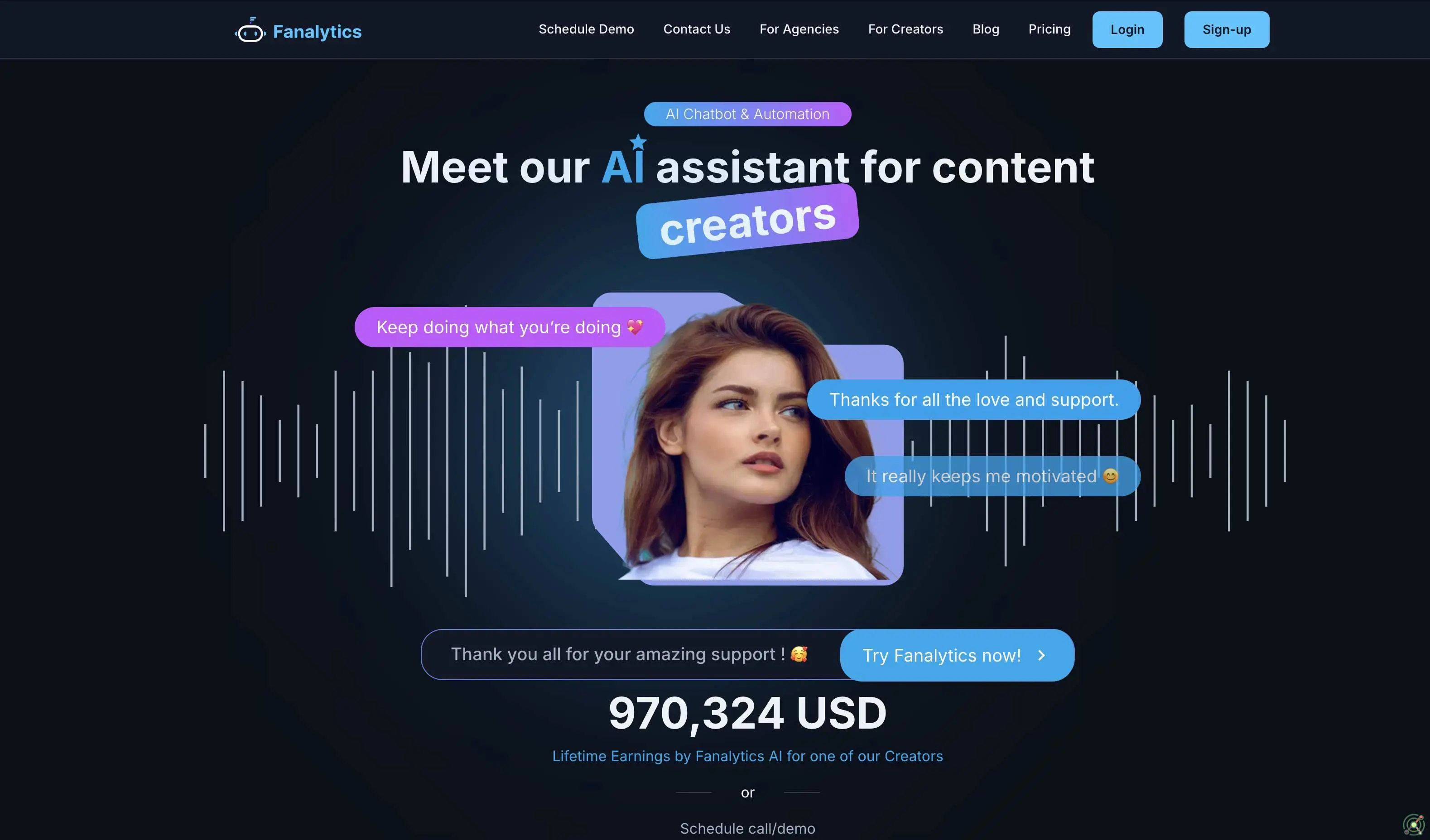 An AI-driven platform that automates fan engagement and content delivery for creators, enhancing interaction and revenue generation.
