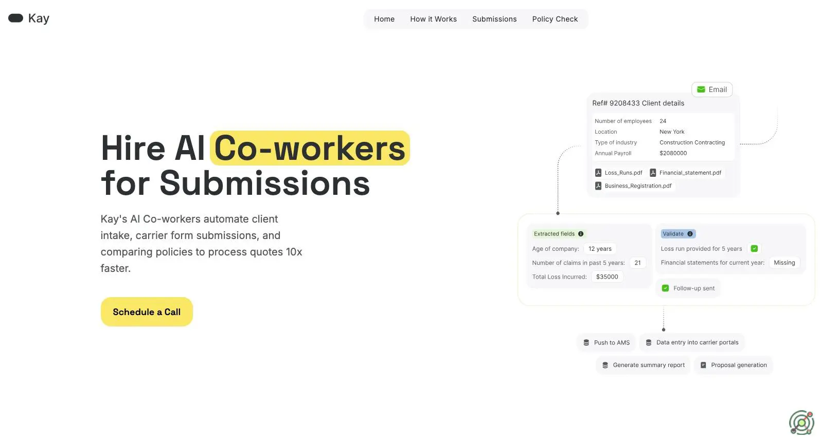 An AI platform that automates repetitive back-office workflows, particularly in financial and insurance sectors, enhancing operational efficiency.