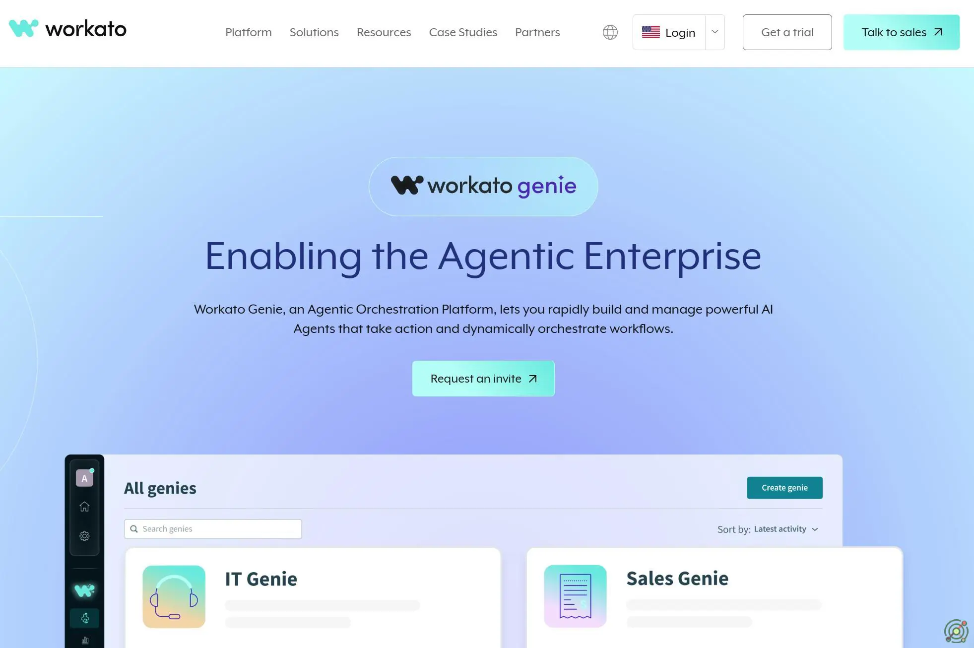AI-driven enterprise orchestration platform enabling rapid development and management of AI agents for dynamic workflow automation.