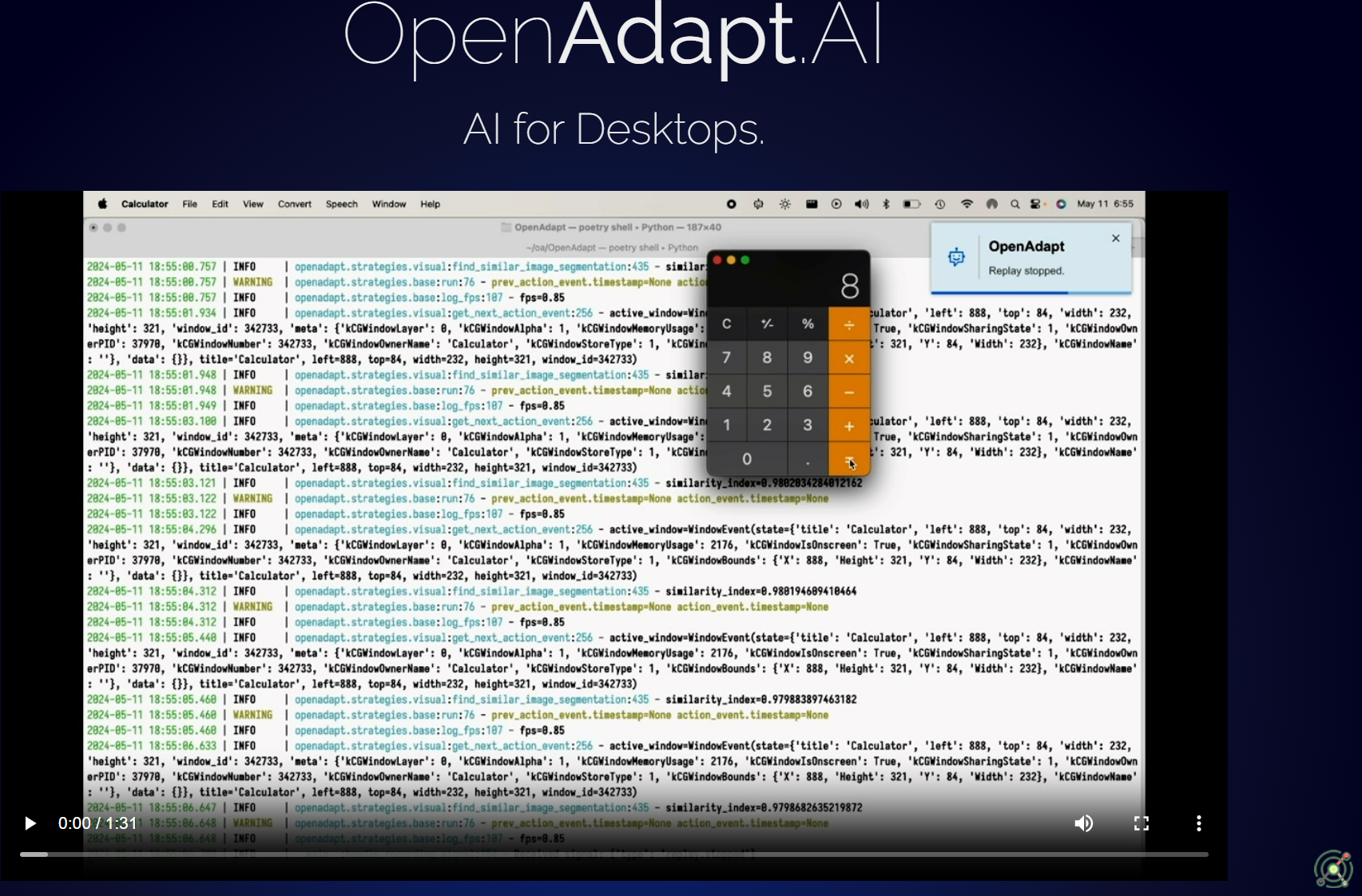 An open-source framework automating desktop workflows using large multimodal models.