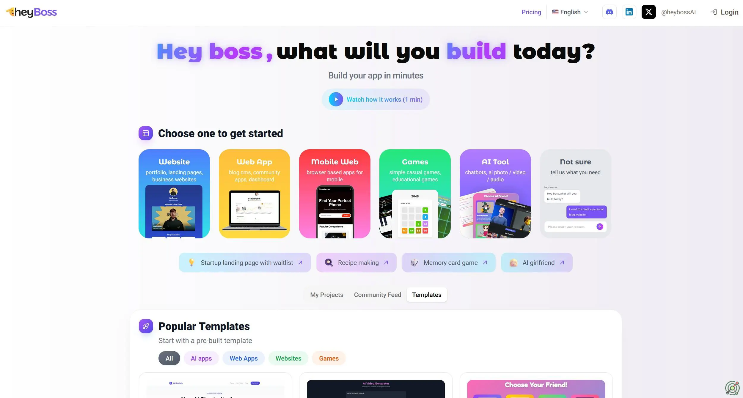 An AI-powered platform enabling non-coders to build apps, games, and websites rapidly without programming skills.