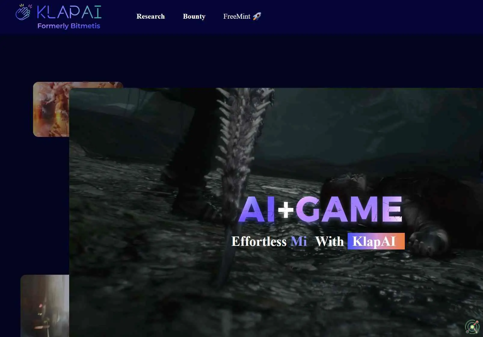 A platform integrating AI and Web3, enabling gamers to create, mint, validate, and earn from their gaming assets.
