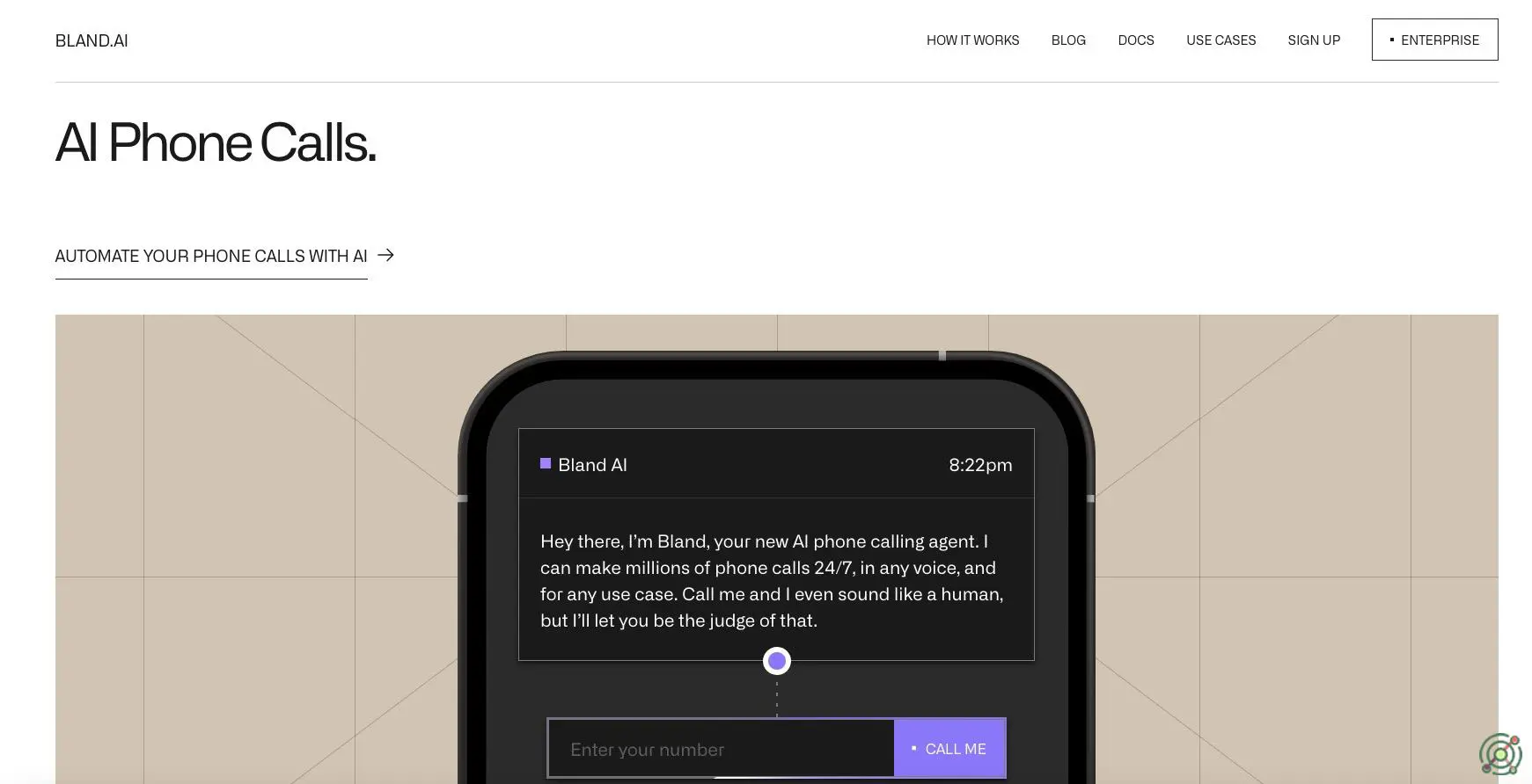 An AI-powered platform that automates enterprise phone calls with human-like conversational agents.