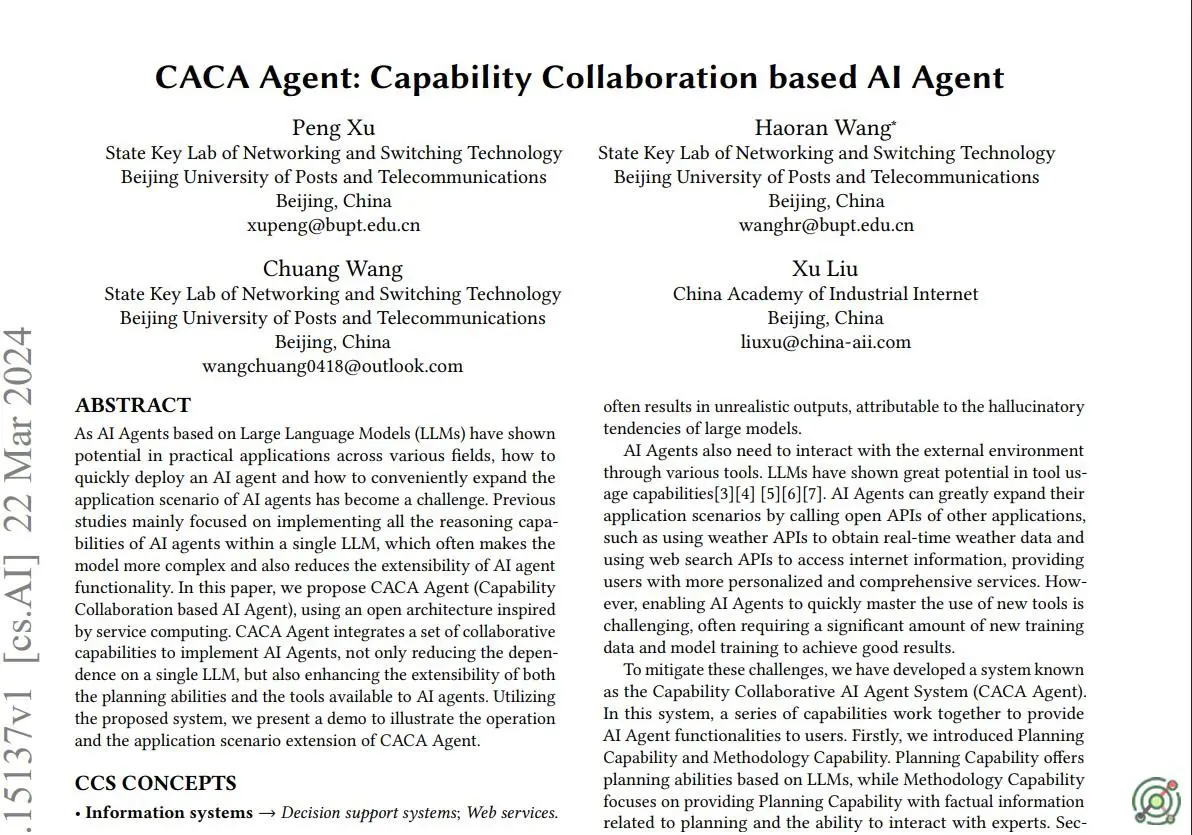 An AI system enhancing agent extensibility through collaborative capabilities.