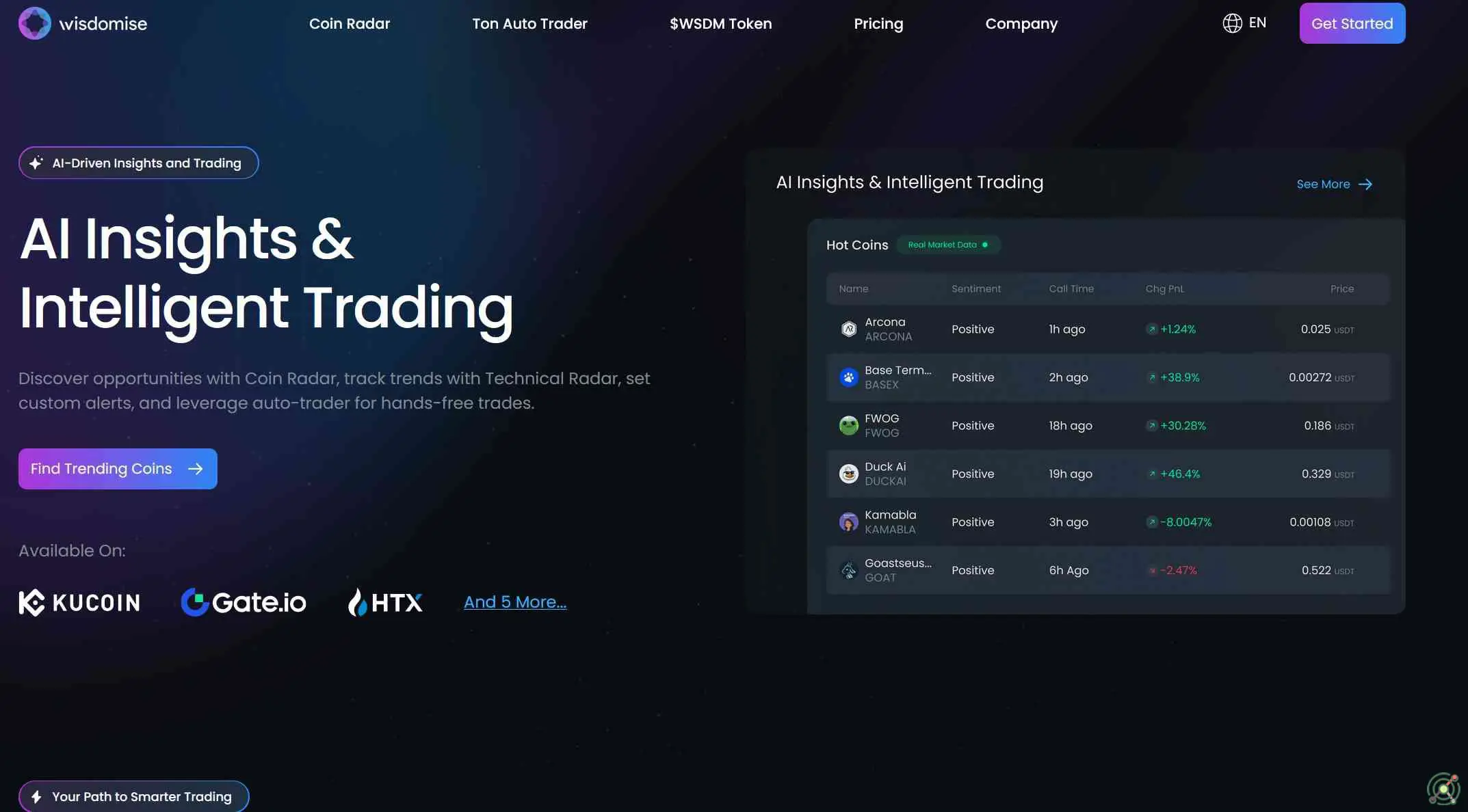 An AI-driven platform offering curated intelligence and automated investment opportunities in digital assets.