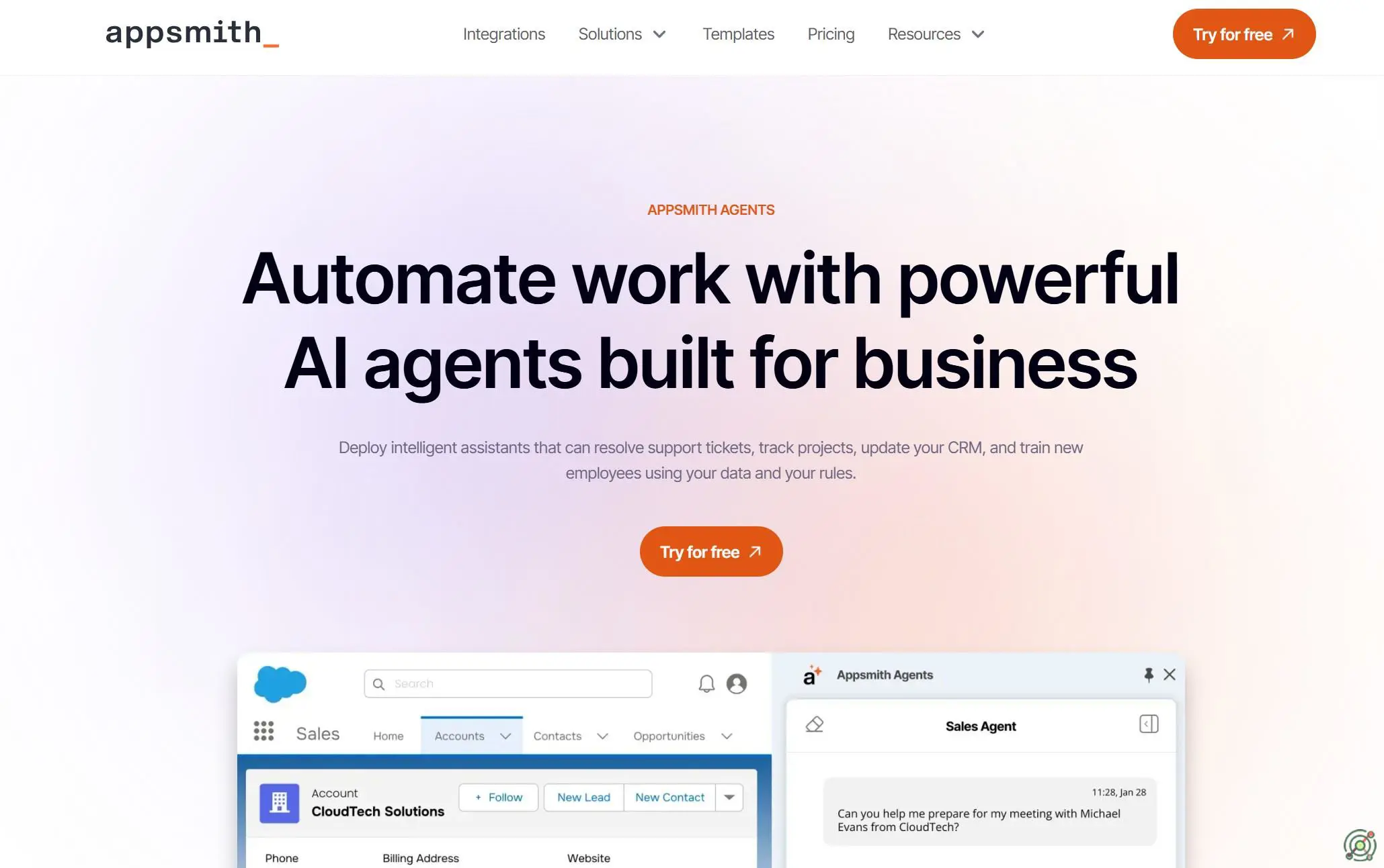 Customizable AI agents embedded in your tools to automate workflows with continuous context.