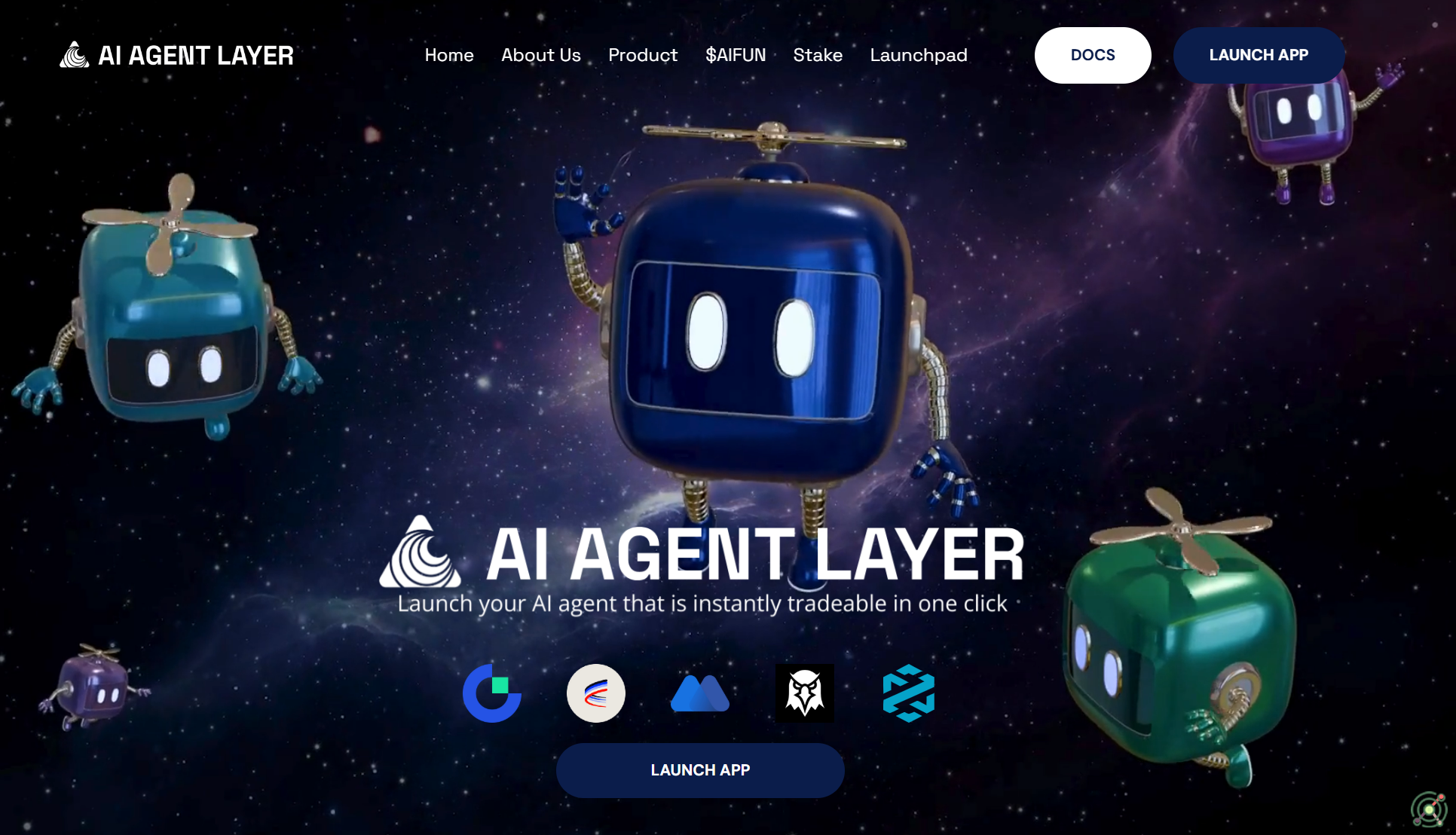 Platform enabling creation and interaction with custom AI personas, integrating tokenized agents.