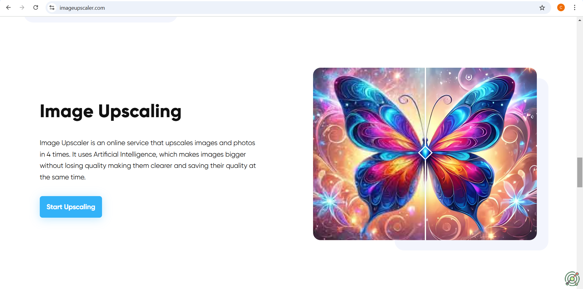 Image Upscaler is an online platform designed to enhance the quality of images using advanced Artificial Intelligence techniques. 