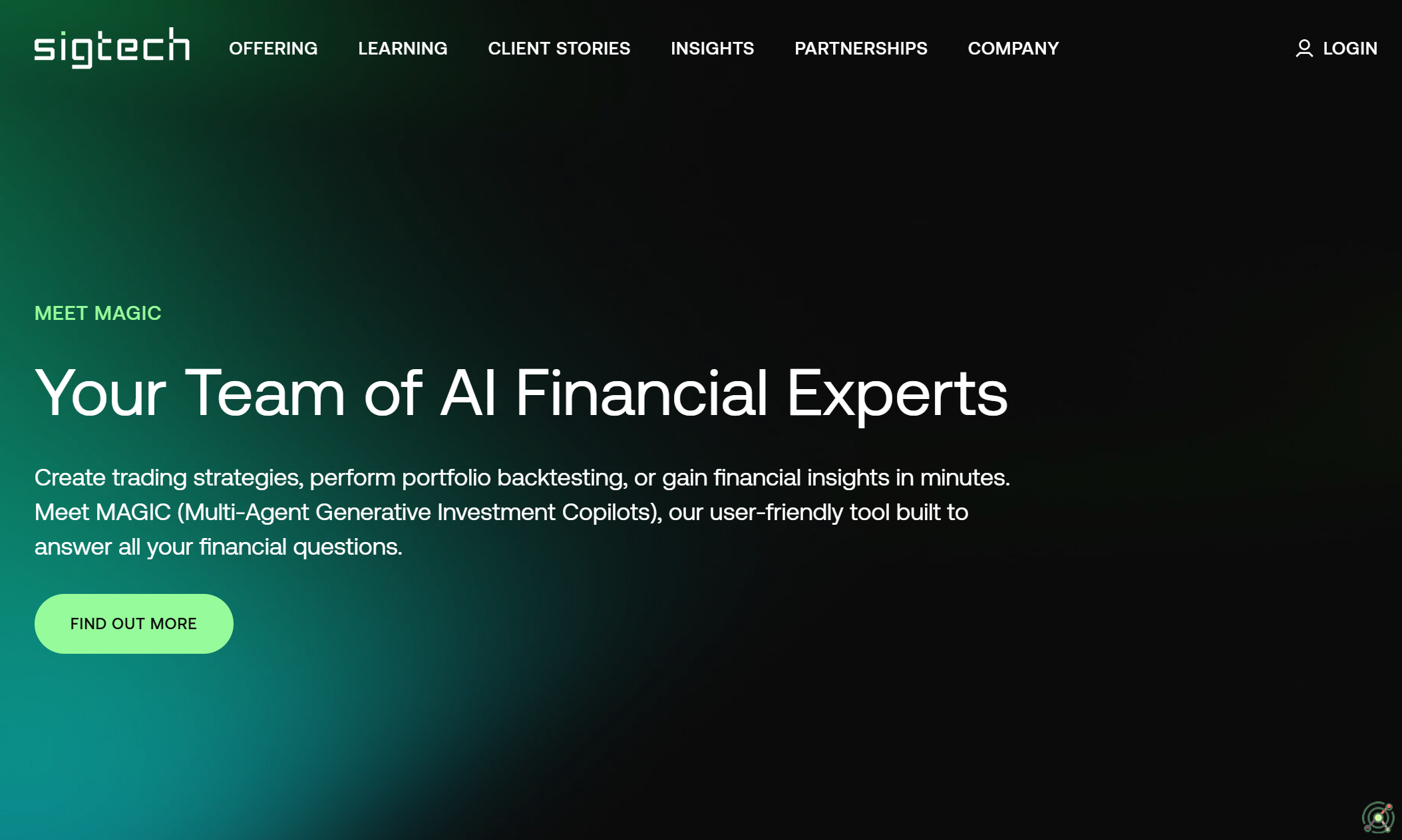 An AI-driven platform offering financial analysis, strategy development, and portfolio backtesting.
