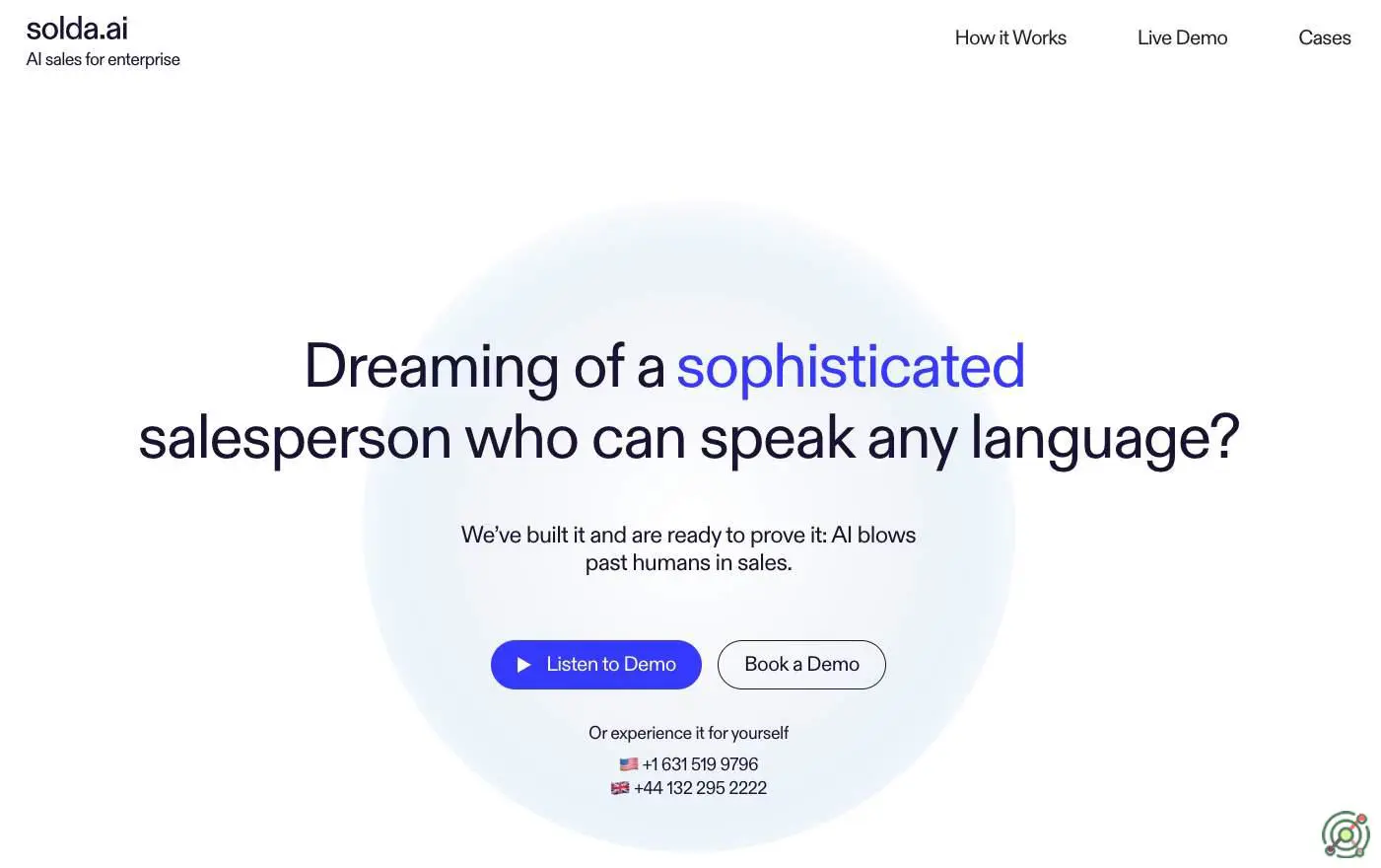 An AI-powered platform providing fully automated sales representatives that handle the entire sales process via voice and text, enabling scalable and efficient sales operations.