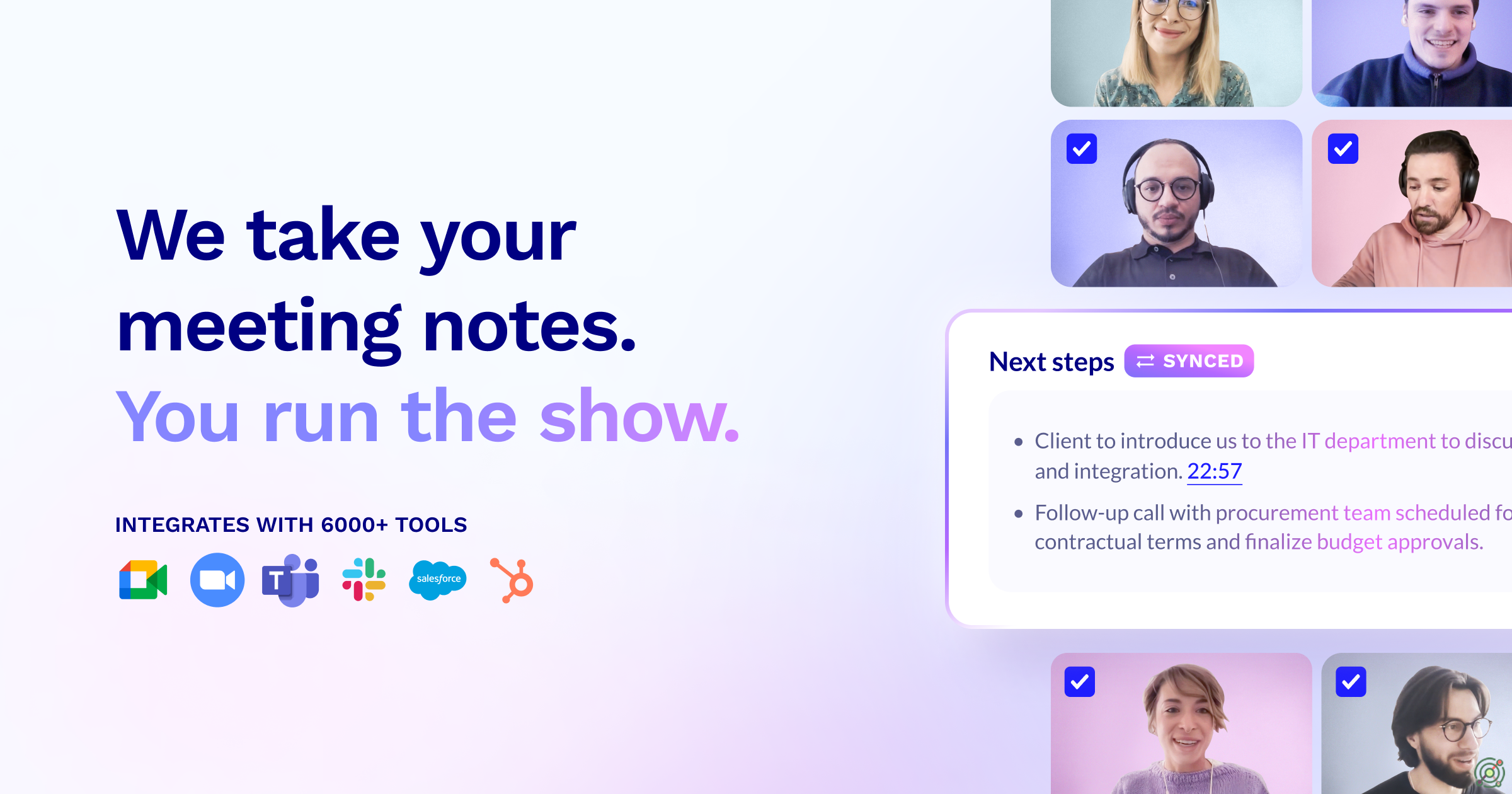 tl;dv’s AI meeting agents automate recording, transcription, summarization, and integration into tools like CRMs and productivity platforms. Powered by agentic workflows, they simplify your processes and transform meetings into actionable insights with pr