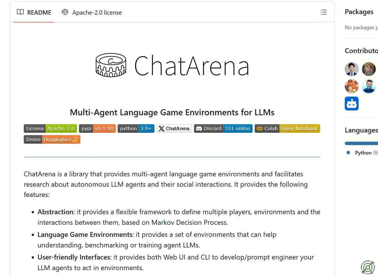 An open-source framework for creating multi-agent language game environments to enhance AI communication and collaboration capabilities.