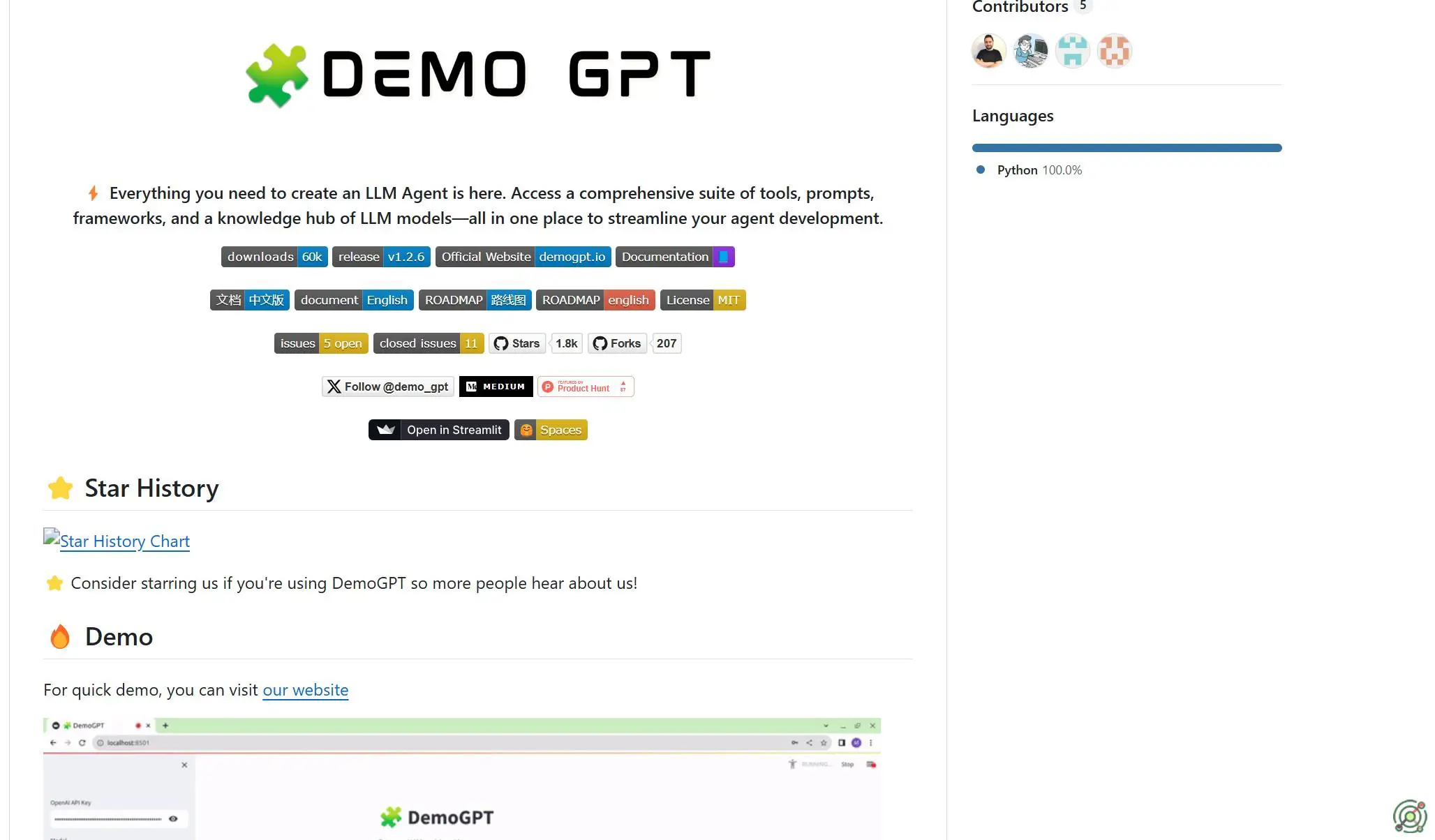 An open-source tool that transforms user instructions into interactive Streamlit applications using GPT.