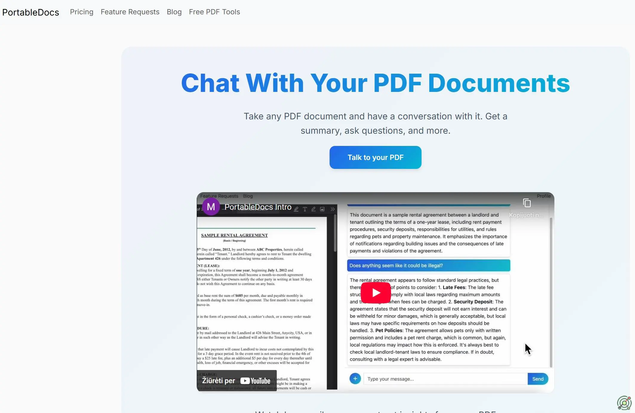 AI-powered platform to chat with your PDF documents, enabling instant insights and information extraction.