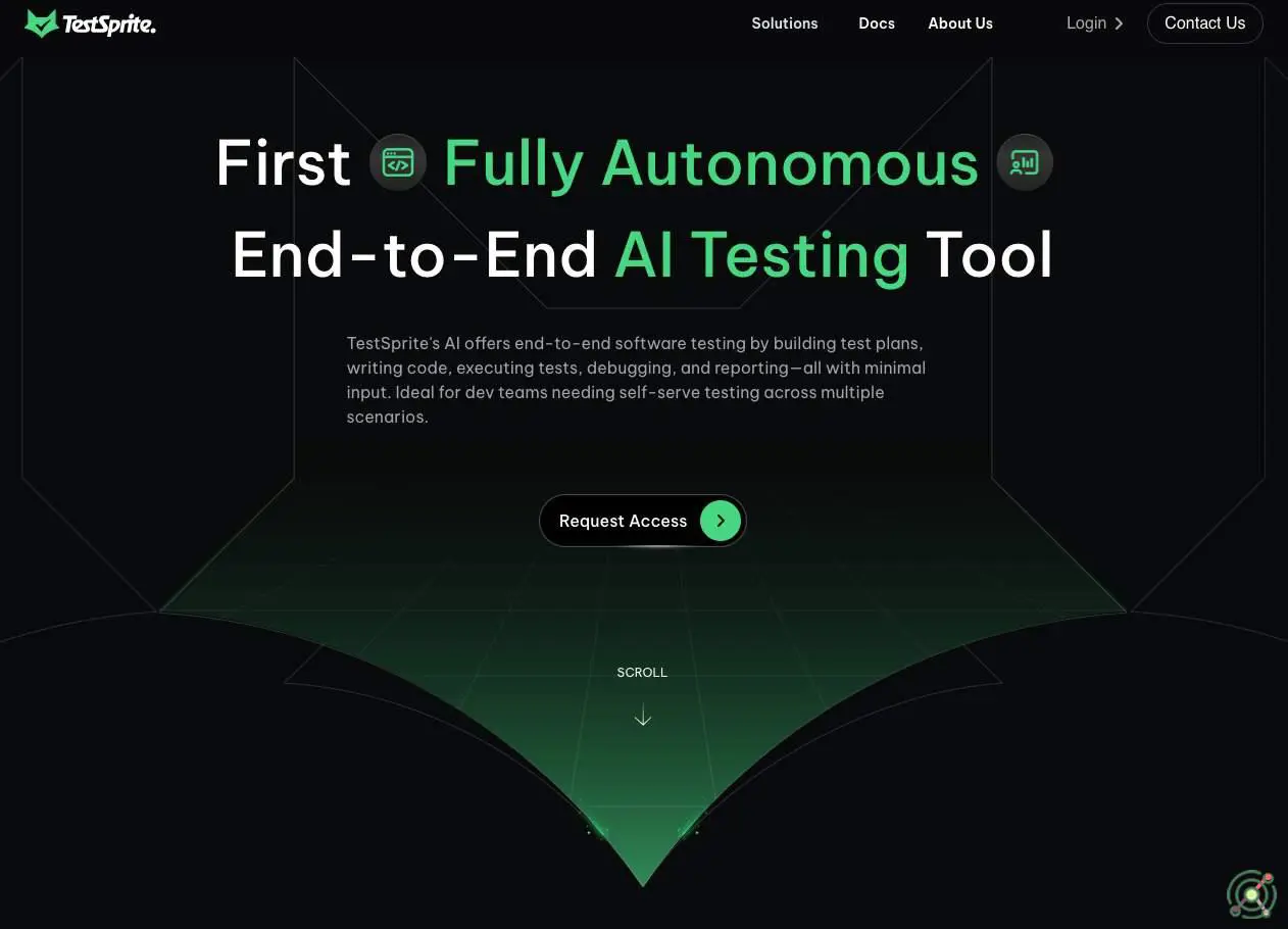 An AI-powered platform offering fully autonomous end-to-end software testing, automating test plan creation, execution, debugging, and reporting with minimal developer input.
