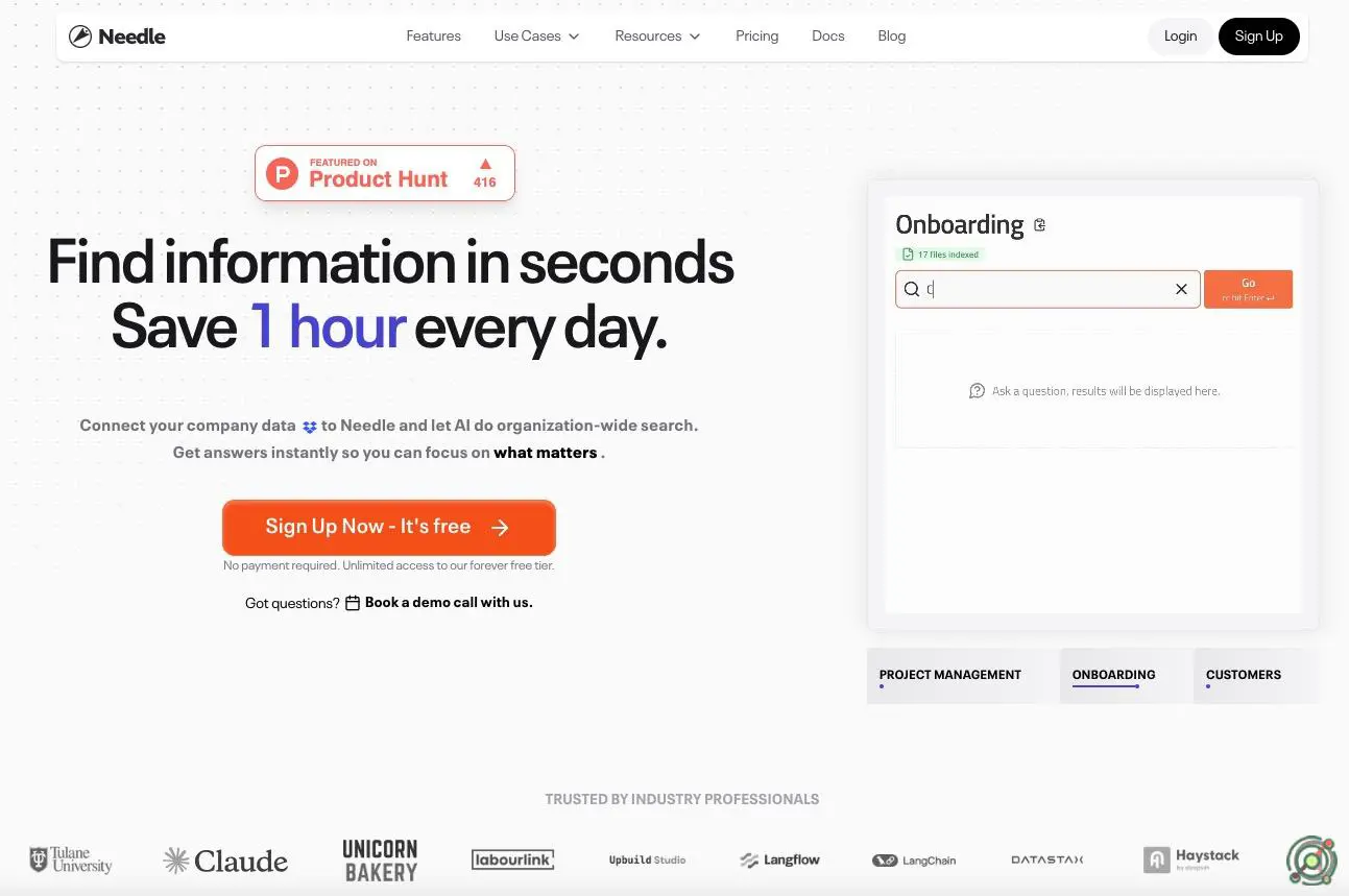Enterprise AI platform enabling secure, context-aware agents and automated workflows across integrated data sources.