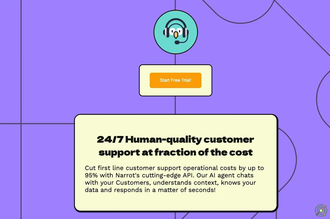 An AI-powered customer support automation agent that provides 24/7 human-quality interactions, reducing operational costs and enhancing customer satisfaction.