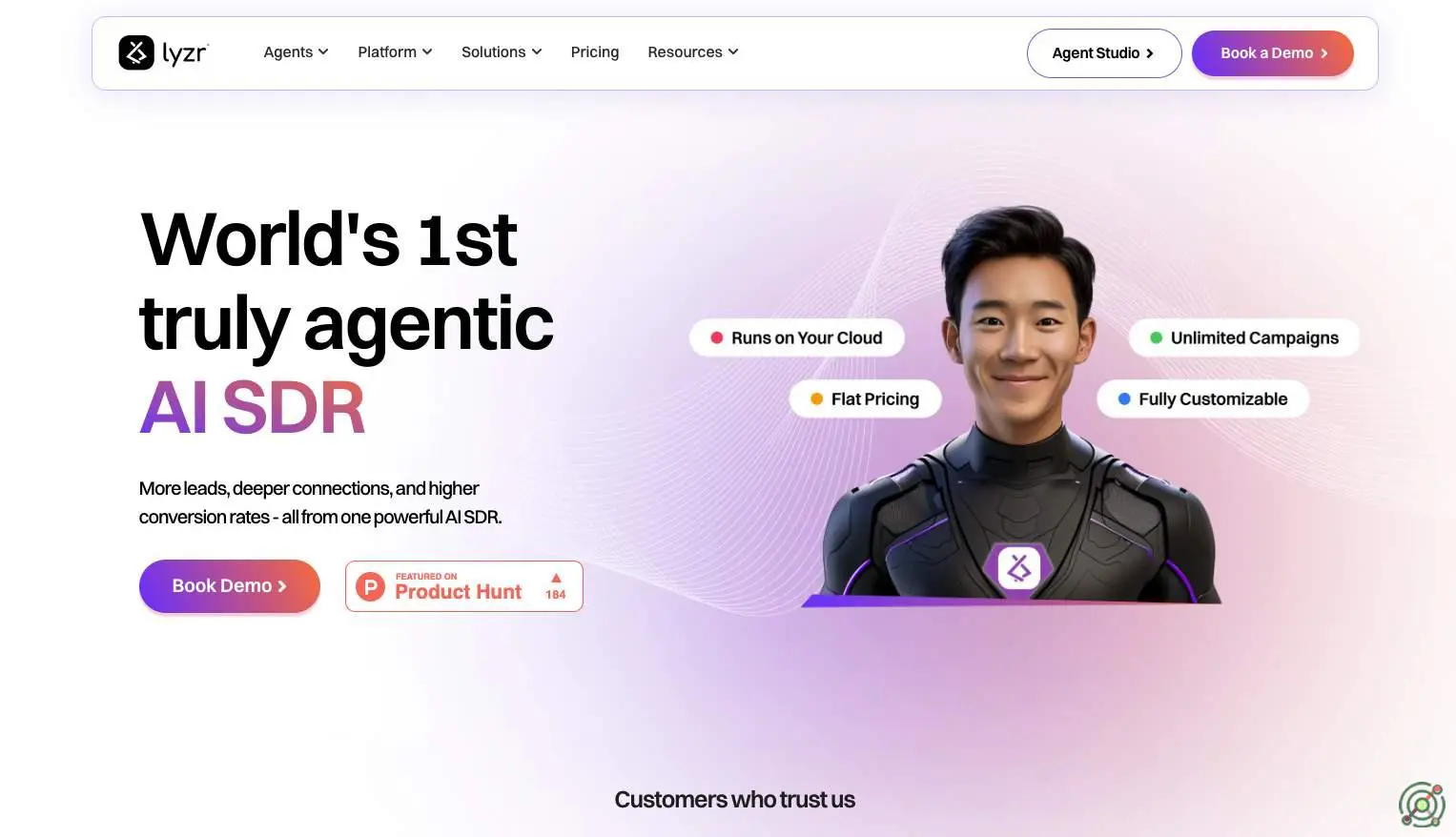 An AI-powered Sales Development Representative (SDR) that automates prospect research, outreach, and follow-ups to enhance sales efficiency and increase meeting bookings.