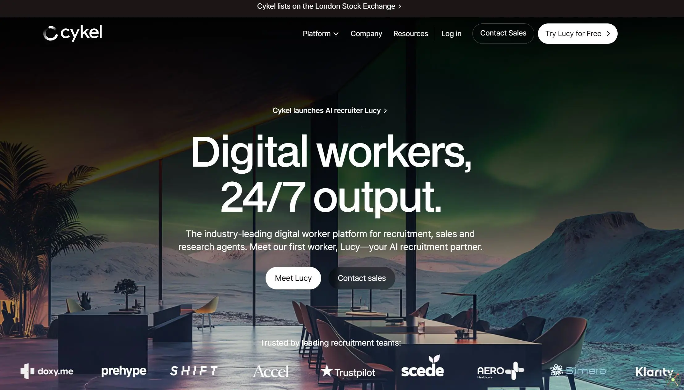AI platform offering digital workers to automate tasks in recruitment, sales, and research.