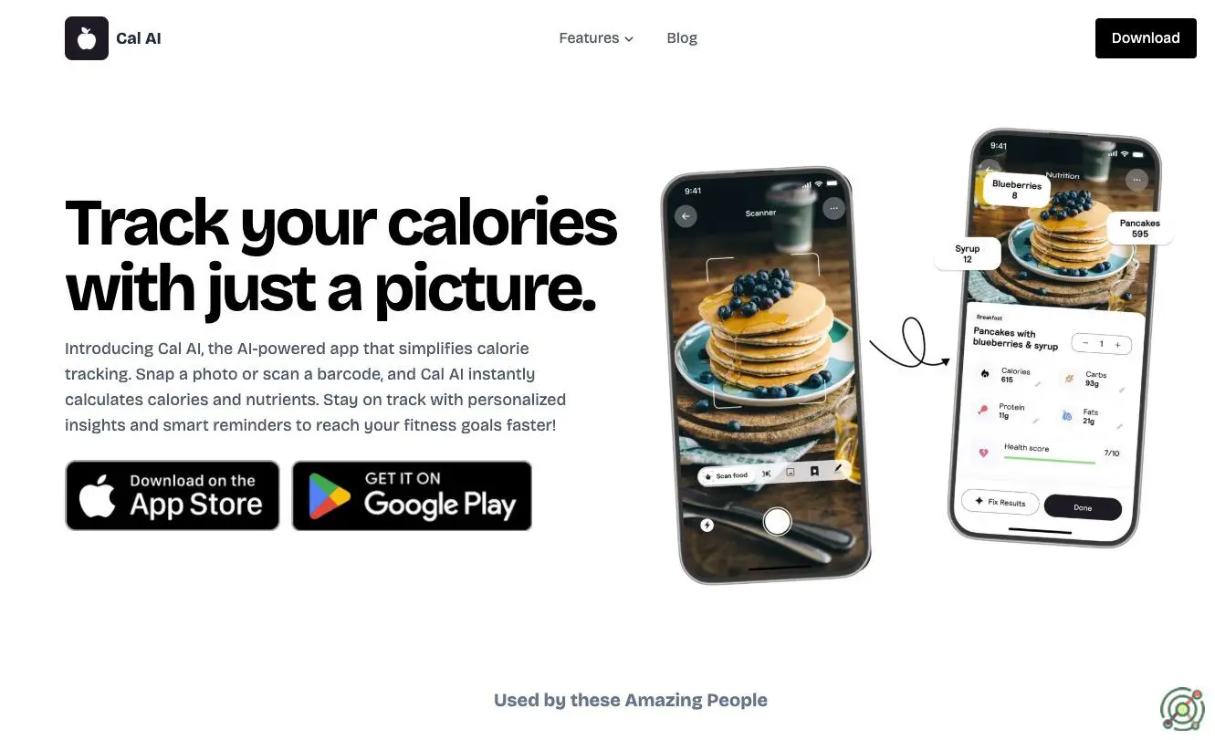 An AI-powered calorie tracking app that simplifies dietary monitoring through photo-based meal analysis and personalized nutrition plans.