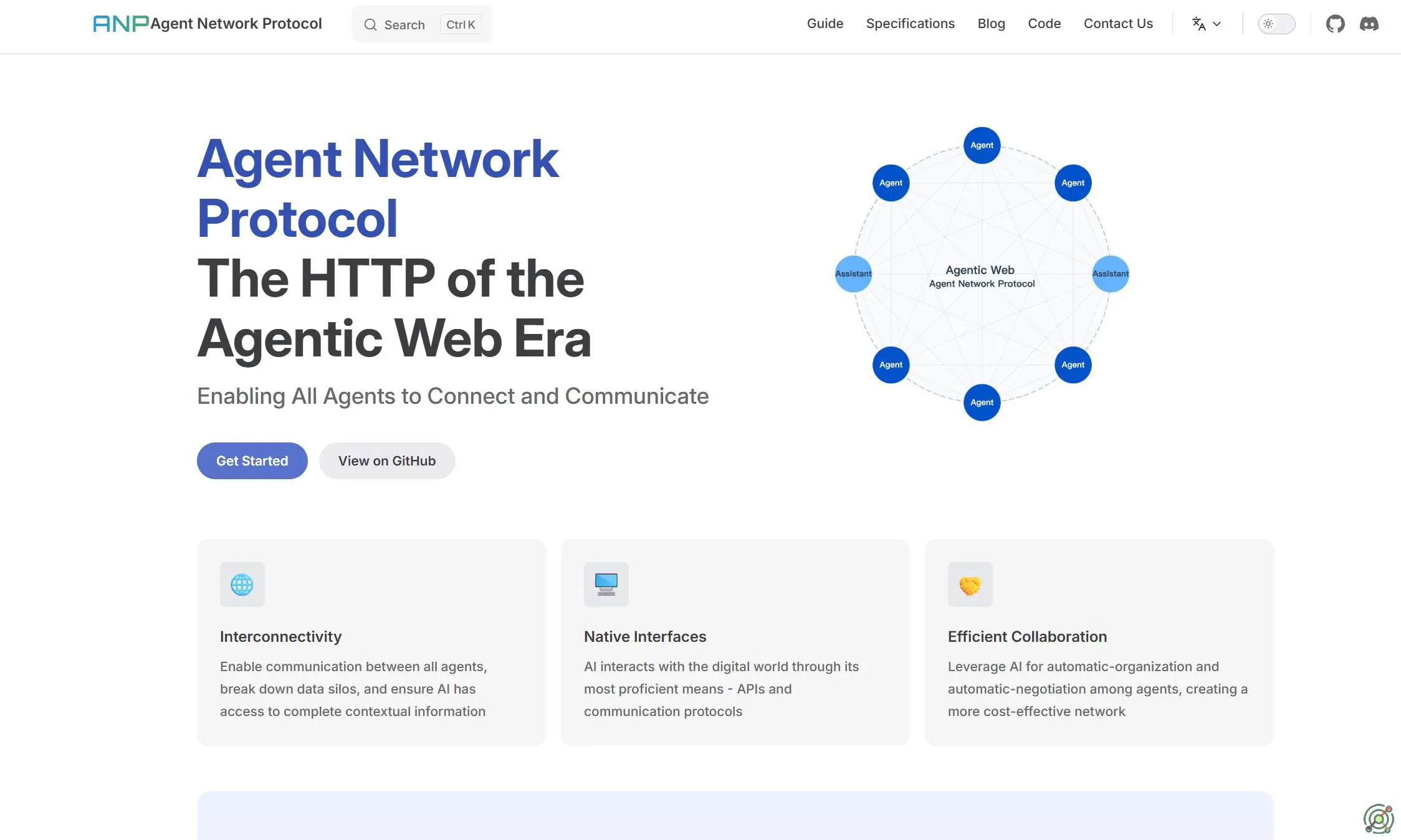 An open-source protocol enabling secure, decentralized communication among AI agents.