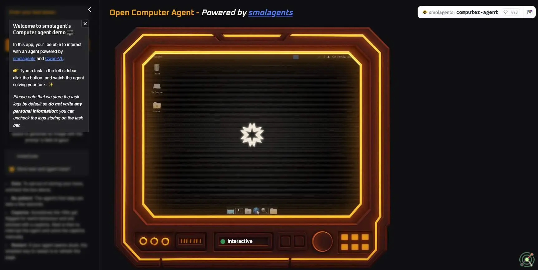 An open-source AI agent that automates web tasks by simulating user interactions in a virtual Linux environment.