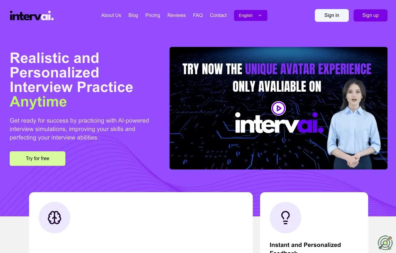 AI-powered mock interview platform offering realistic simulations and instant feedback to enhance interview skills.