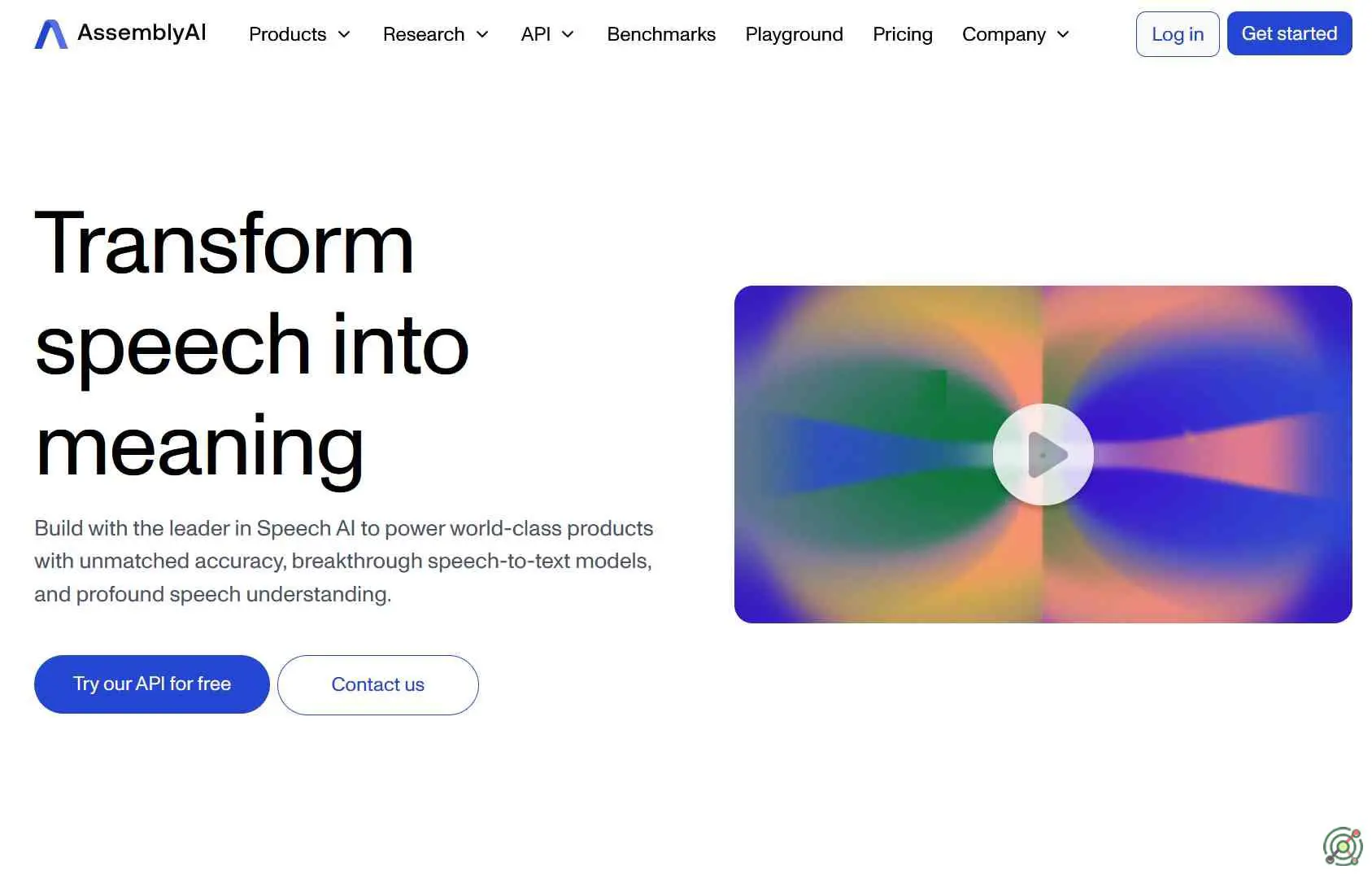 A leading Speech AI company providing advanced models for speech-to-text transcription and audio intelligence through a developer-friendly API.