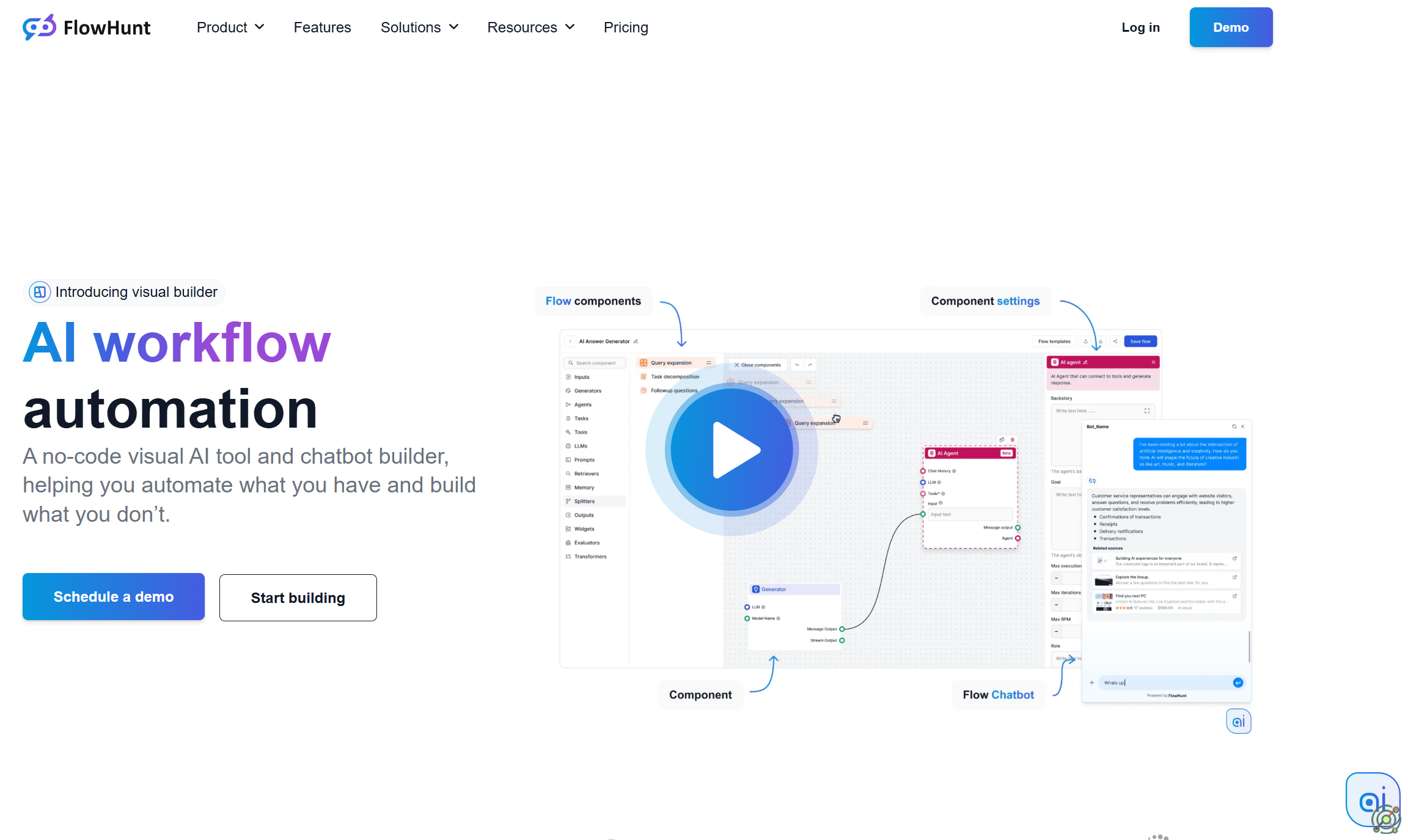 A no-code platform for building AI-powered chatbots and tools using customizable flows and templates.