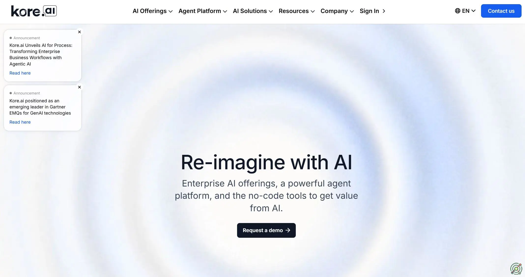 A no-code conversational AI platform enabling enterprises to build and deploy intelligent virtual assistants.