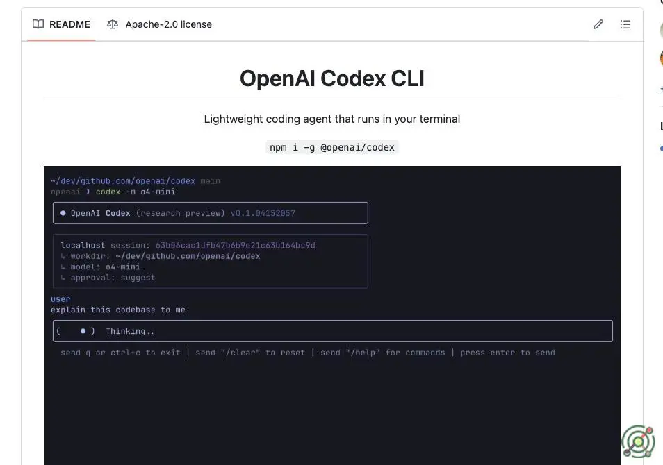 Open-source terminal-based AI coding assistant that reads, writes, and executes code locally with multimodal input support.