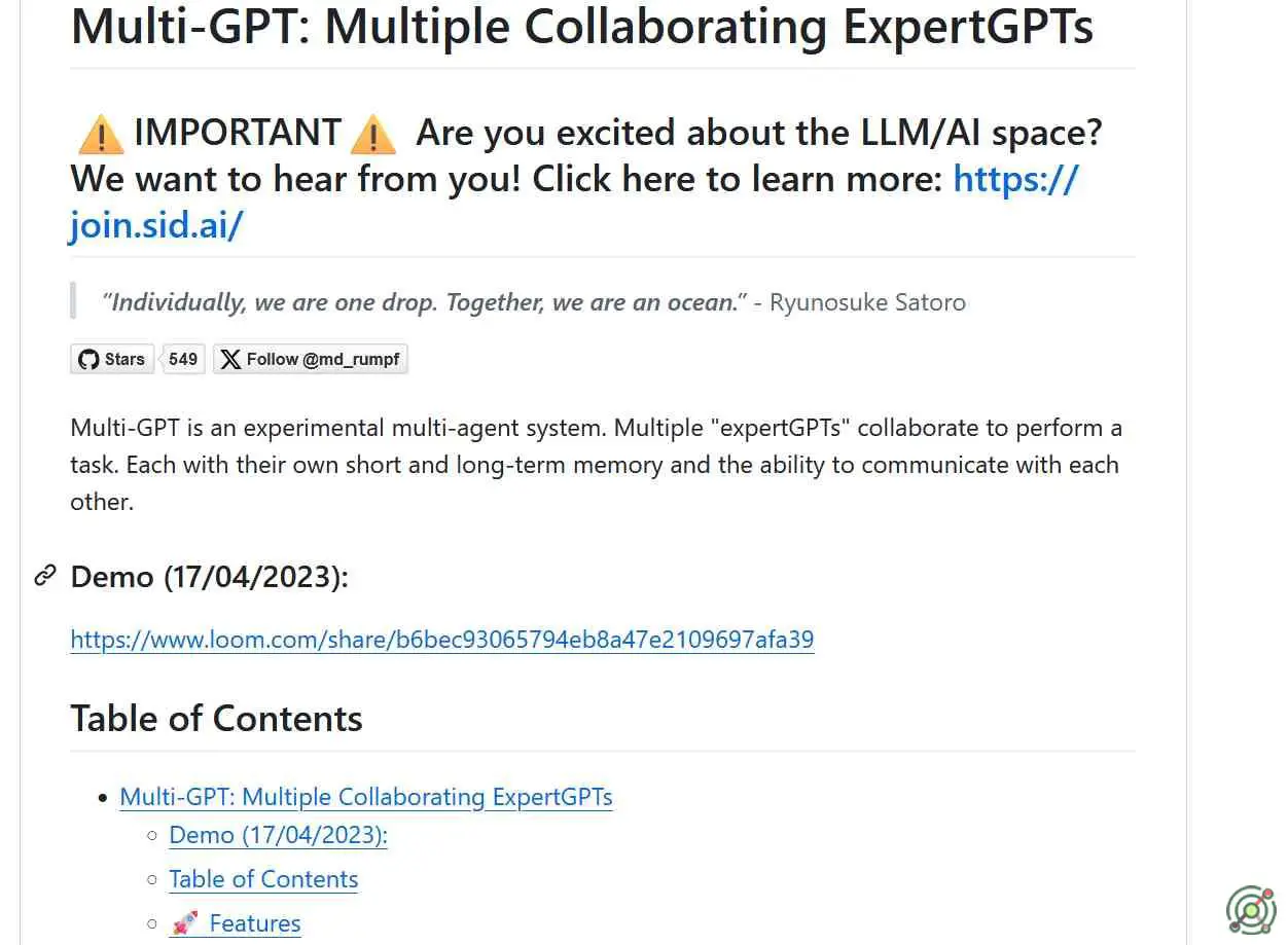 An experimental open-source system where multiple specialized GPT-4 agents collaborate to autonomously accomplish complex tasks.