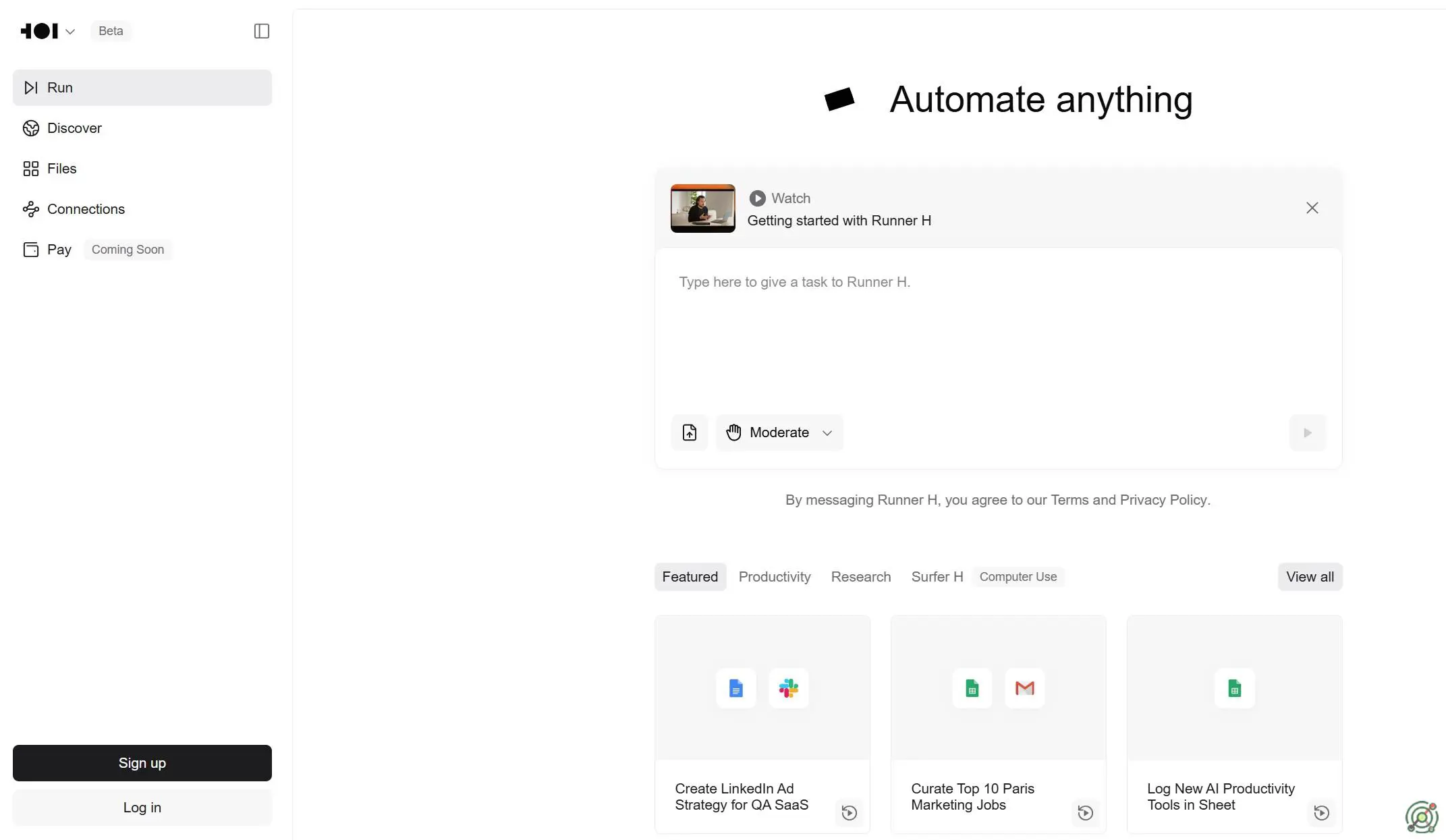 An orchestration AI agent that plans and automates multi‑step workflows across apps and the web.